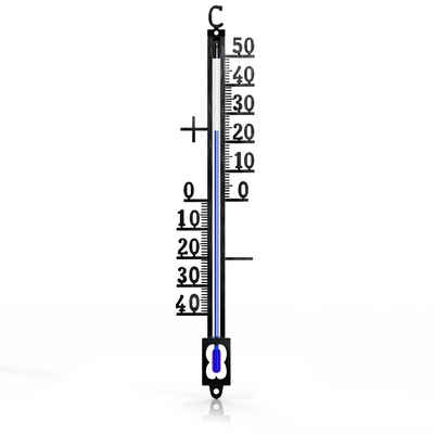 BEARWARE Analoges Thermometer aus Metall, wetterfest Außenwetterstation (Messbereich -40° bis +50° C – klassisches Design)