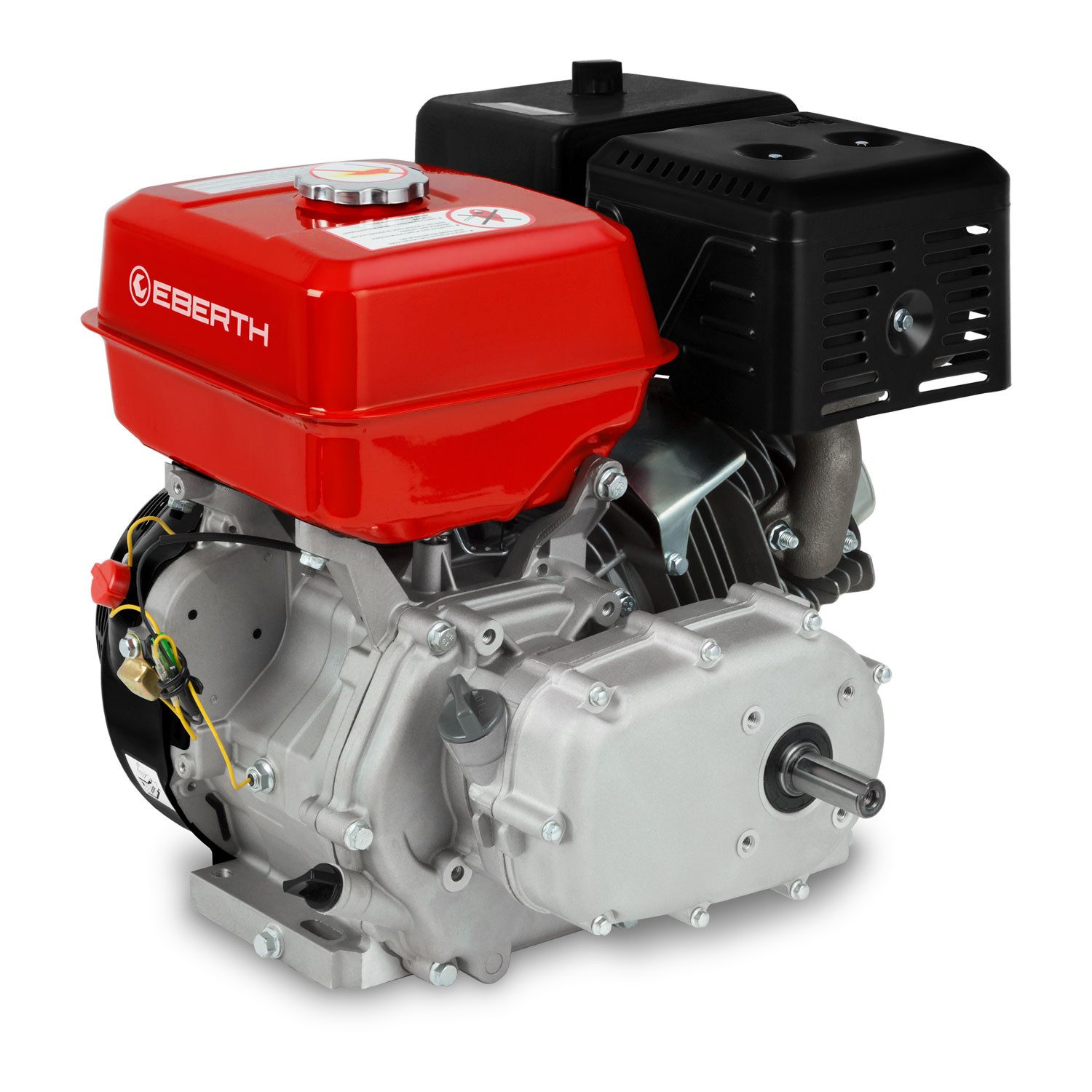 EBERTH Stromerzeuger 15 PS 11,03 kW Benzinmotor Standmotor mit Ölbadkupplung, 22 mm Ø Welle, Ölmangelsicherung, 4-Takt, 1 Zylinder, 420 CCM Hubraum