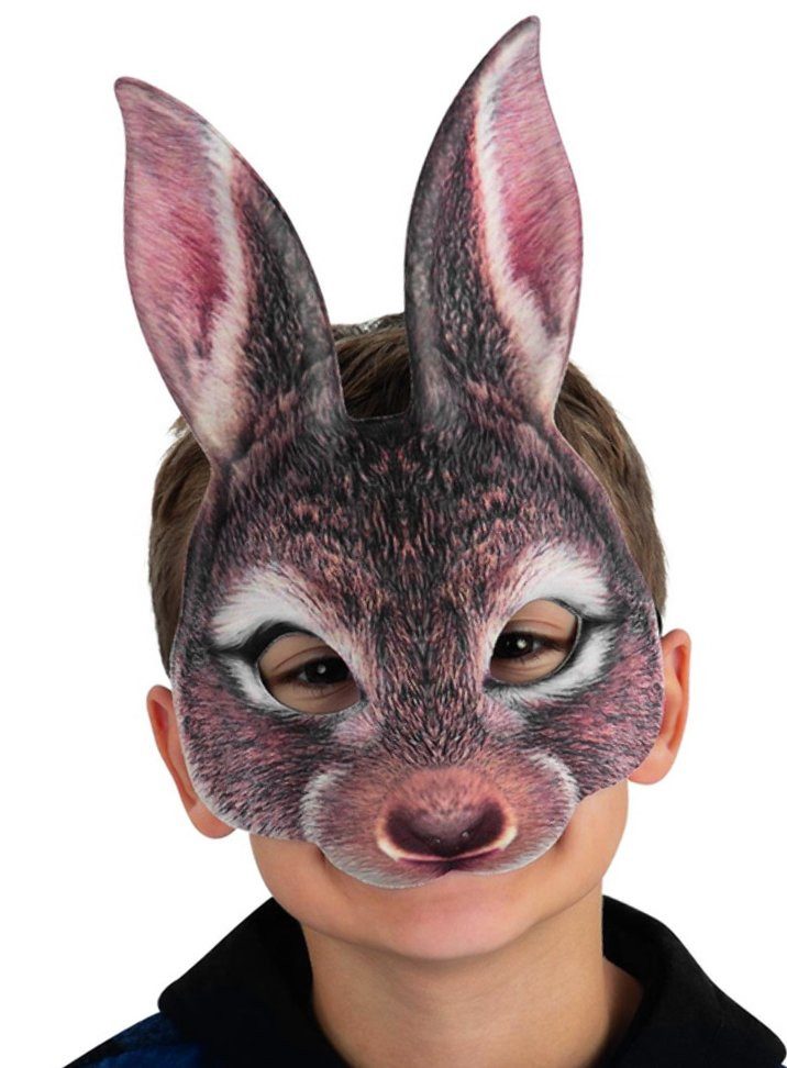 Verkleidungsmaske Brauner Hase Maske für Kinder