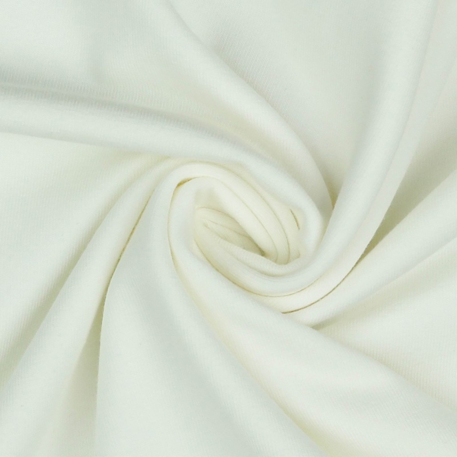 maDDma Stoff 0,5m Bio Jersey Meterware Jerseystoff Baumwolle Farbwahl, 006 - creme
