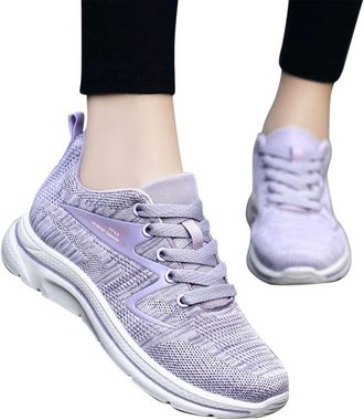 UE Stock Damen Mesh Halbschuhe Sneaker Slip-On Sportschuh Turnschuh Gr. 38 Lila Sneaker für angenehmen Tragekomfort