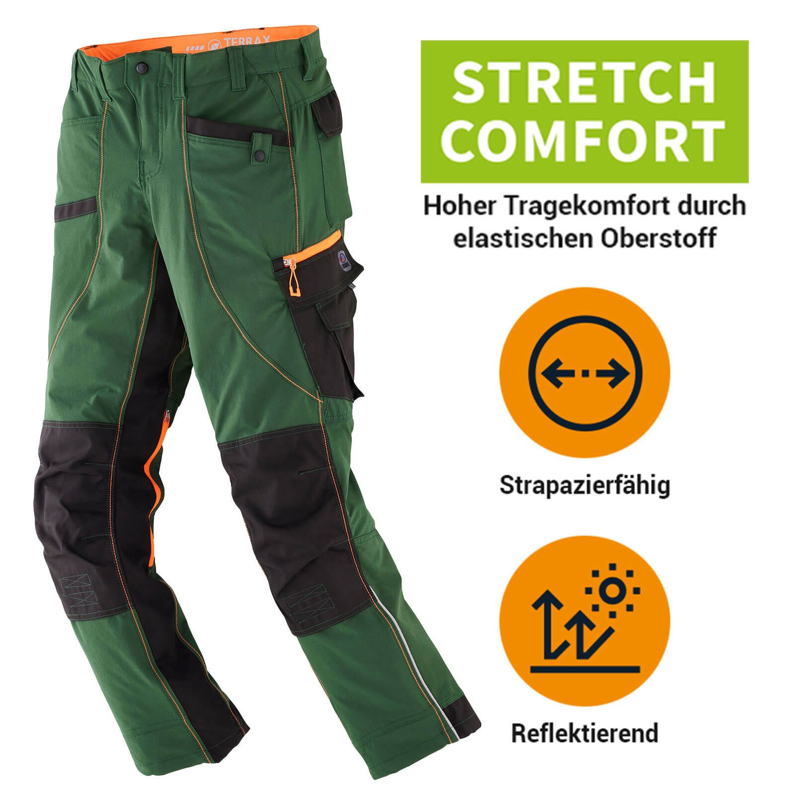 Terrax Workwear Arbeitshose Herren Bundhose für die Arbeit im sportlichen L günstig online kaufen