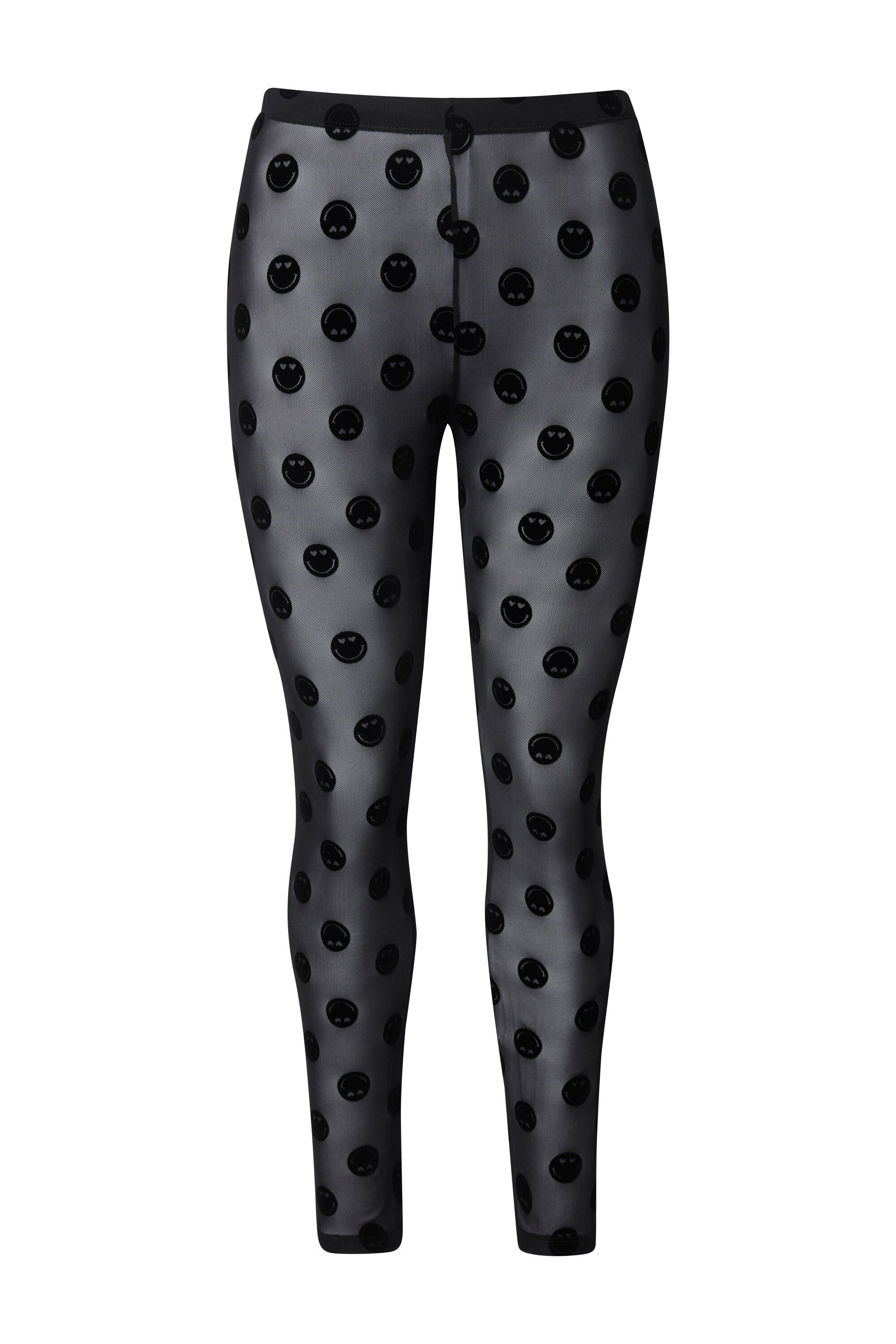 Ulla Popken Feinstrumpfhose Strumpf-Leggings Smileys Mesh günstig online kaufen