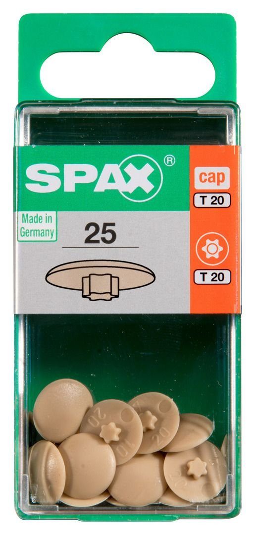 SPAX Abdeckkappe Spax Abdeckkappen beige zum stecken - 25 Stk.