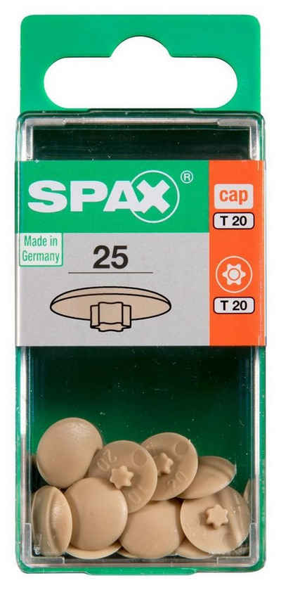 SPAX Abdeckkappe Spax Abdeckkappen beige zum stecken - 25 Stk.