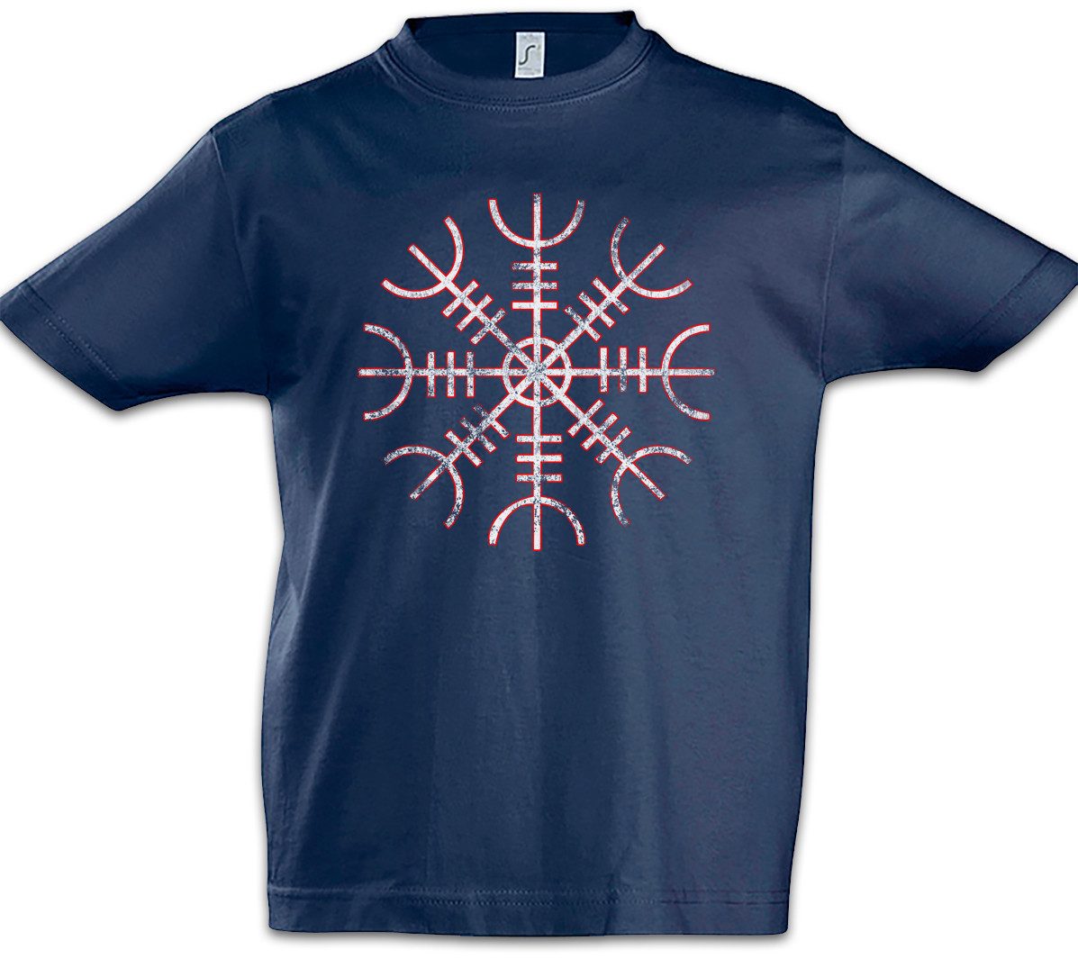 Print-Shirt Helmet Of Awe Kinder T-Shirt Fafnir Aegishjálmur Helm der Ehrfurcht