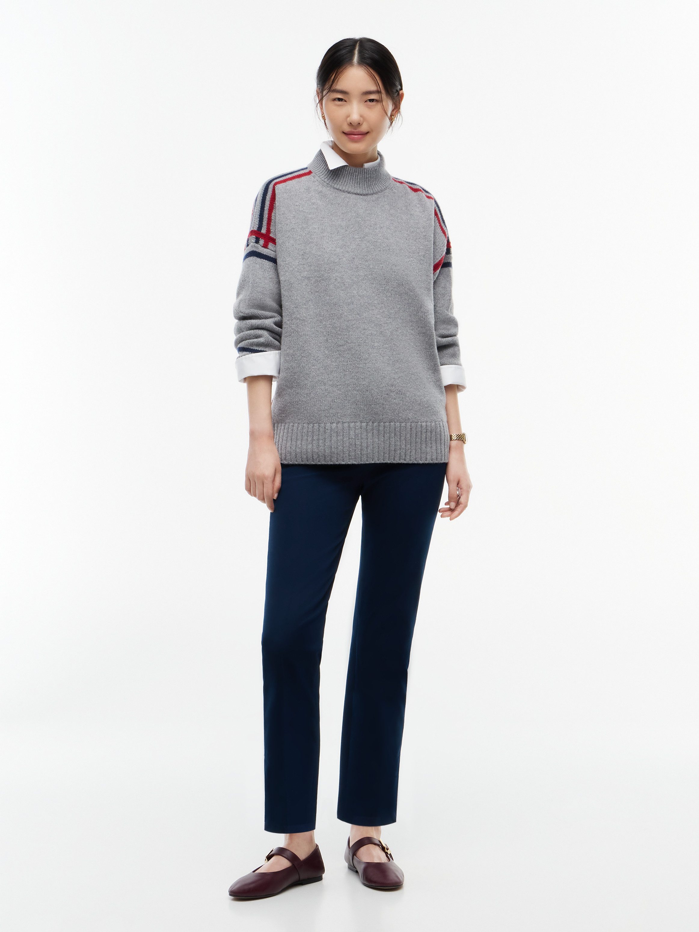 Tommy Hilfiger Anzughose GABARDINE ZIP SLIM PANT Baumwollmischung, slim fit – Bild 4 von 5