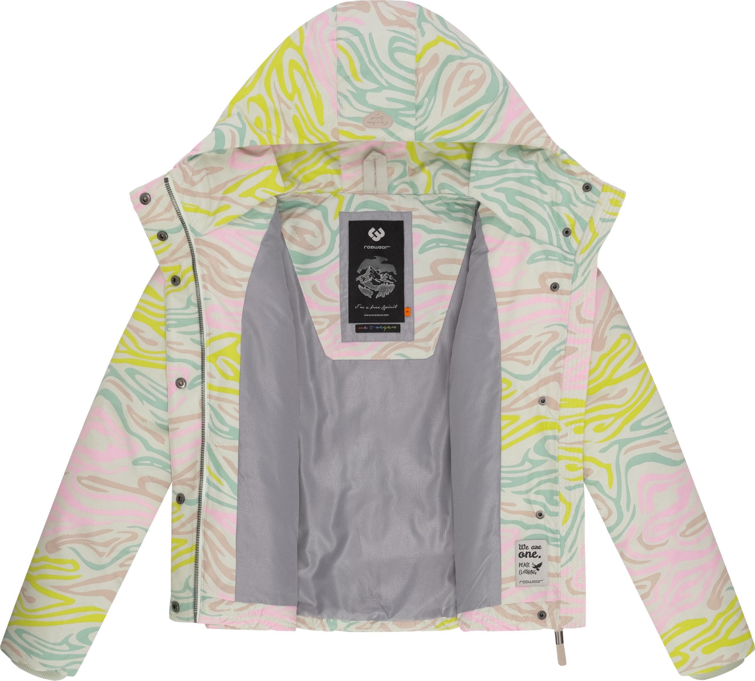 Ragwear Winterjacke Amarrena Wasserdichte Damen Steppjacke mit modischem Farbverlauf