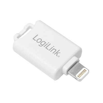 LogiLink Speicherkartenleser AA0089, Lightning zu microSD iCard Reader, Weiß
