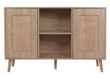 MCW Sideboard MCW-M42-S, Türen mit handgefertigtem natürlichen Kubu Rattan