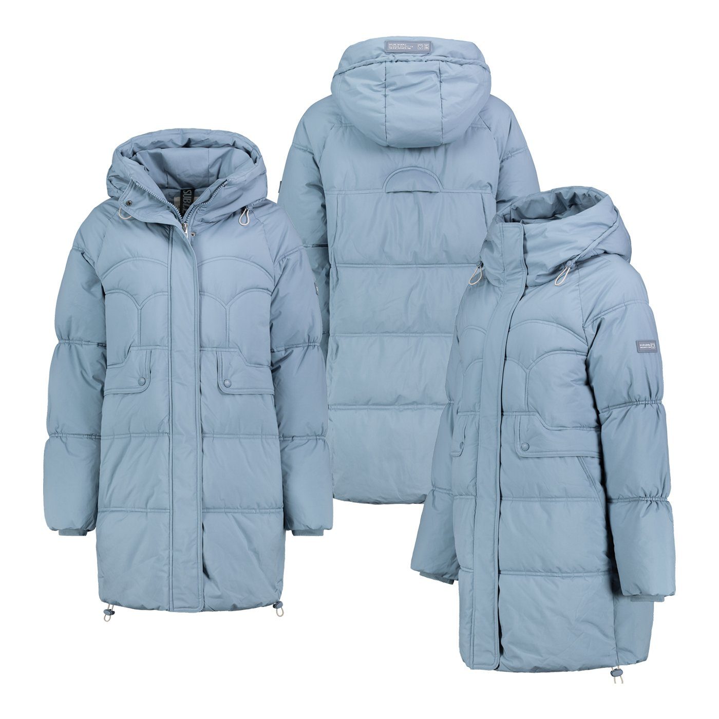 SUBLEVEL Steppjacke Damen Winter Jacke Mantel Parka Steppjacke Steppmantel Wintermantel Blau