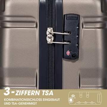 SIKAINI Handgepäckkoffer B-DJ-PP294406WAA, 1 Rollen, Koffer mit TSA-Schloss und Universalrad
