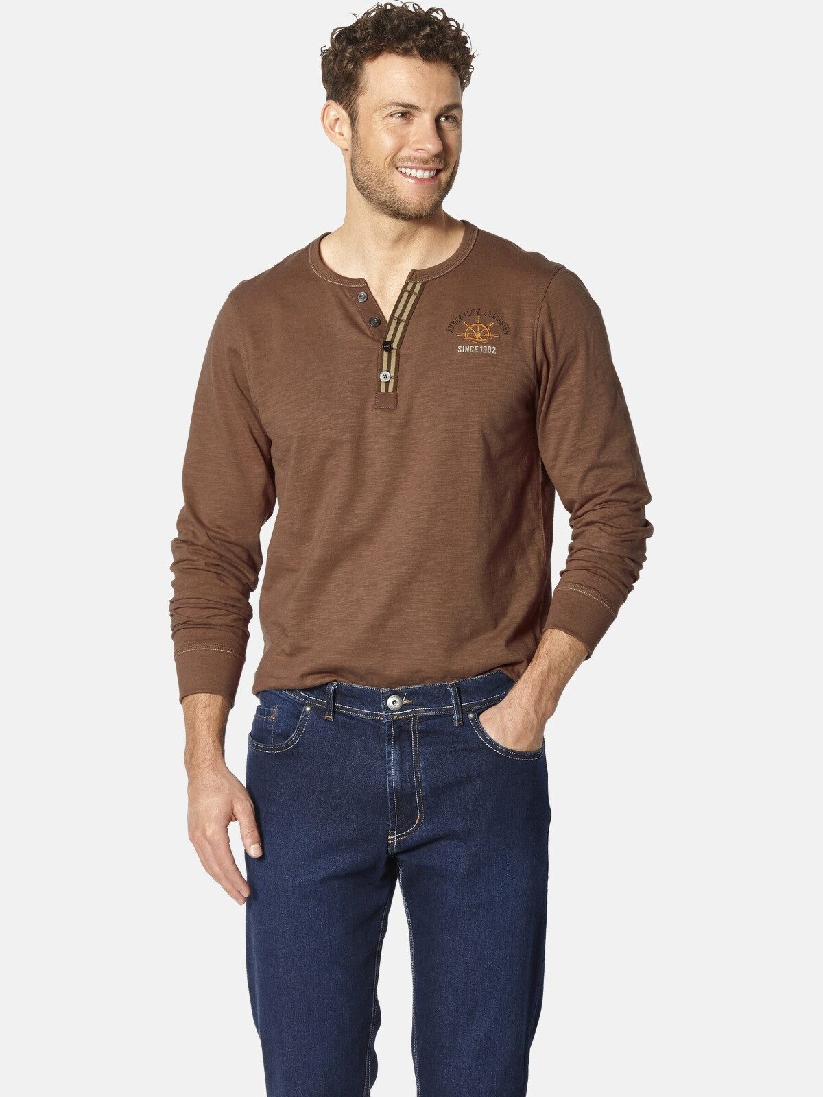 Babista Langarmshirt DANIVECCI mit Stickerei auf der Brust günstig online kaufen