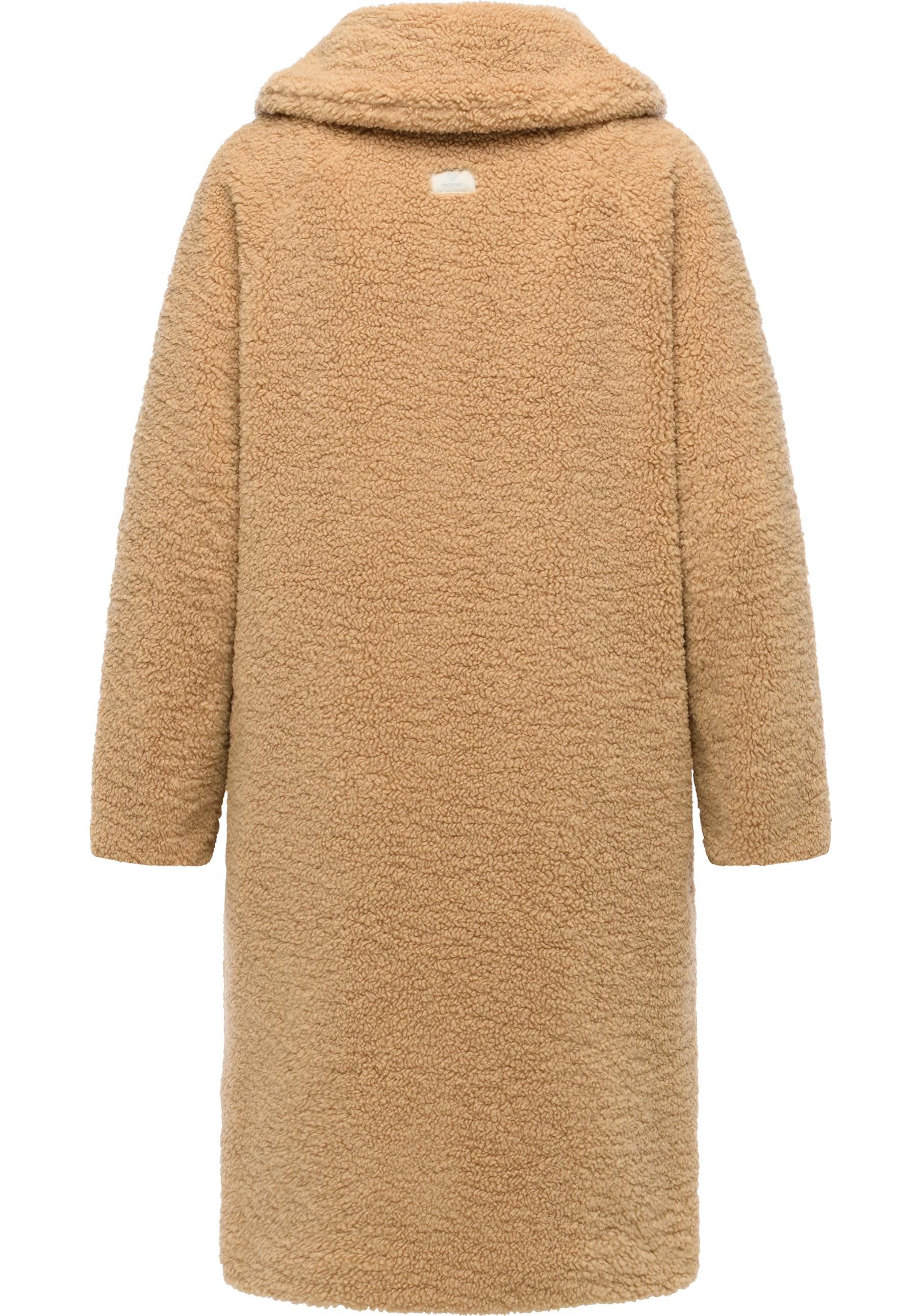 Ragwear Fellimitatmantel Tedyco YOUMODO flauschige Übergangsjacke aus kuscheligem Teddyfleece