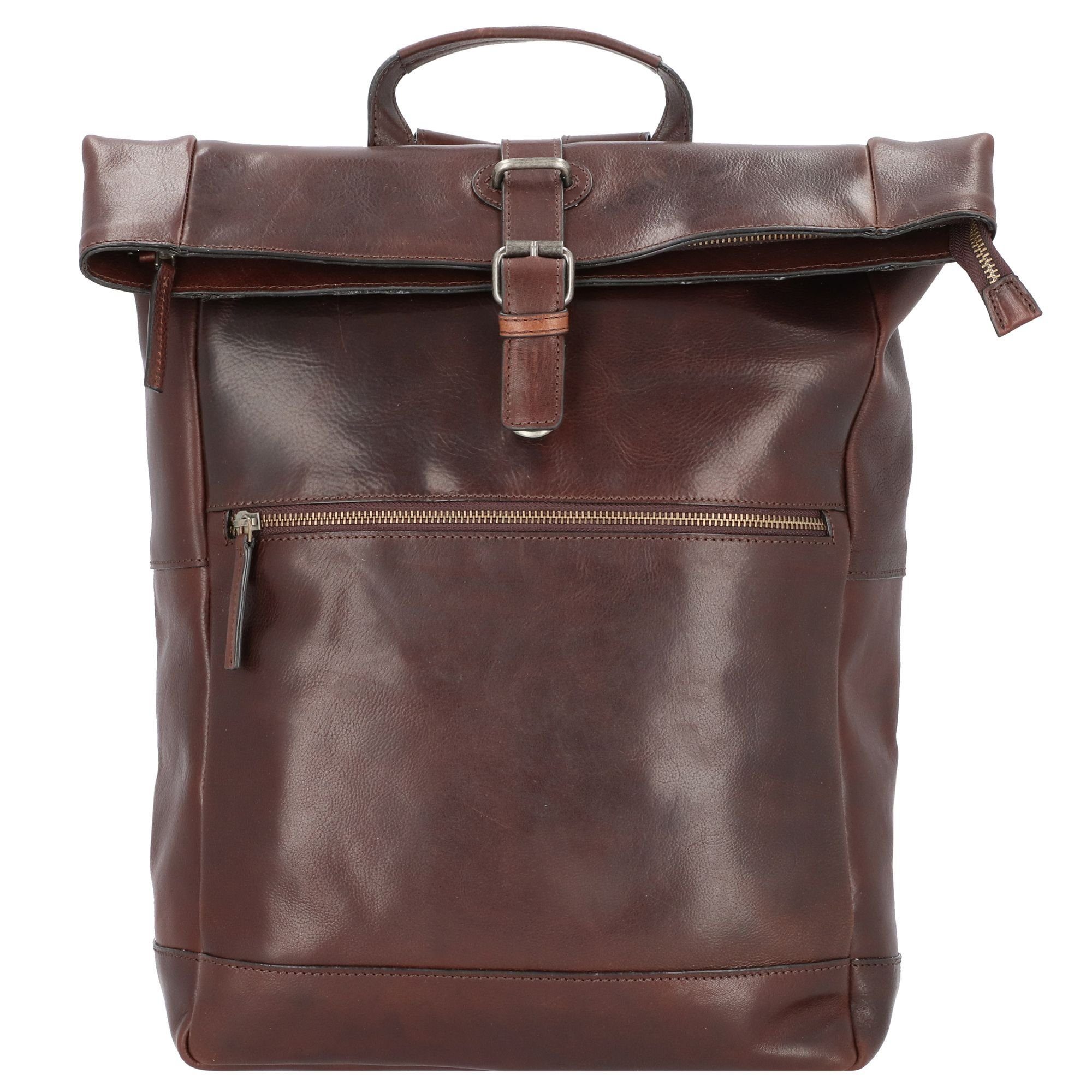 Laptoprucksack Heyden Leonhard Roma, Leder Brown