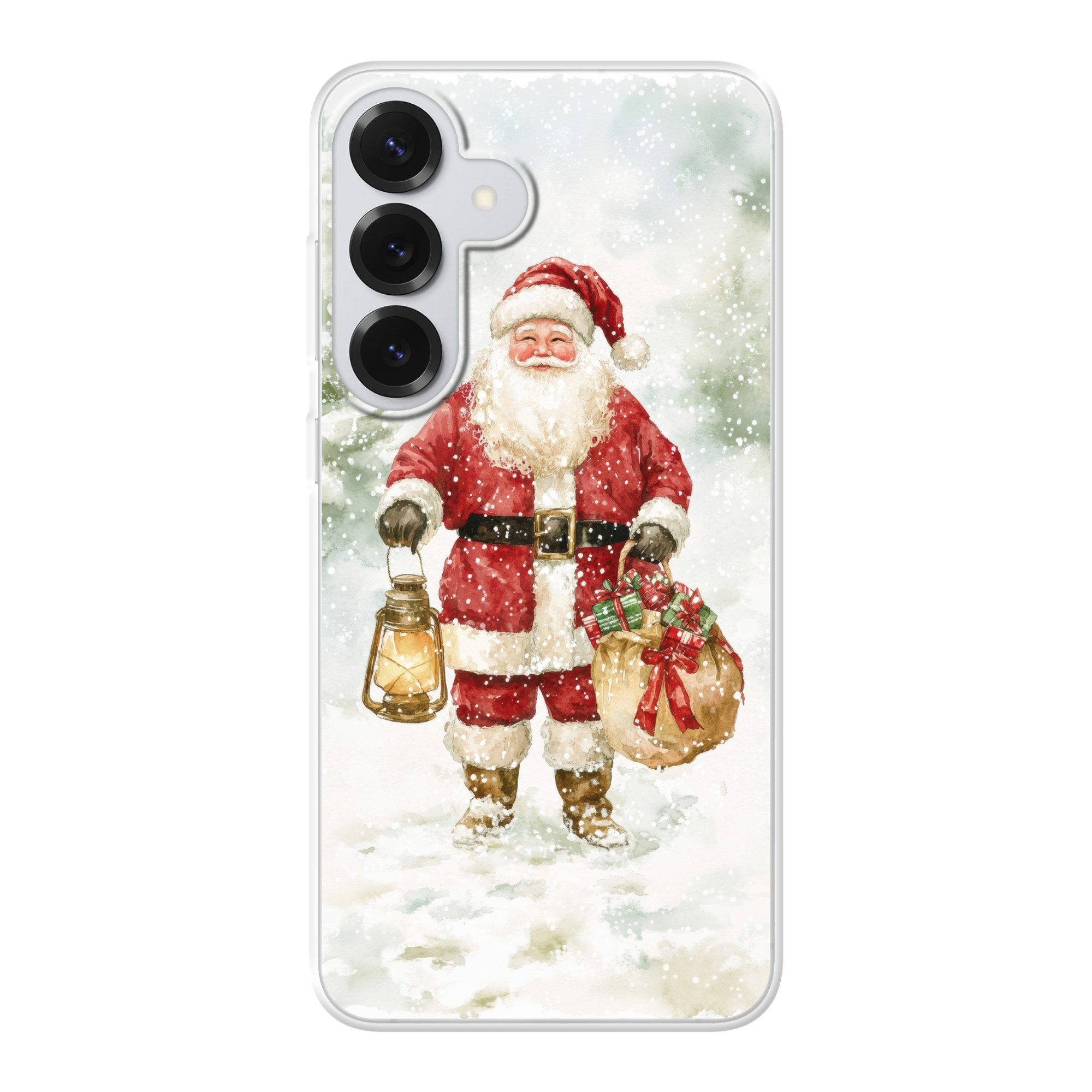 MuchoWow Handyhülle für Samsung Galaxy S26 Plus Weihnachtsmann - Winter - Schnee - Weiß -, Smartphone-Bumper, Print, Handy Schutzhülle Dünn