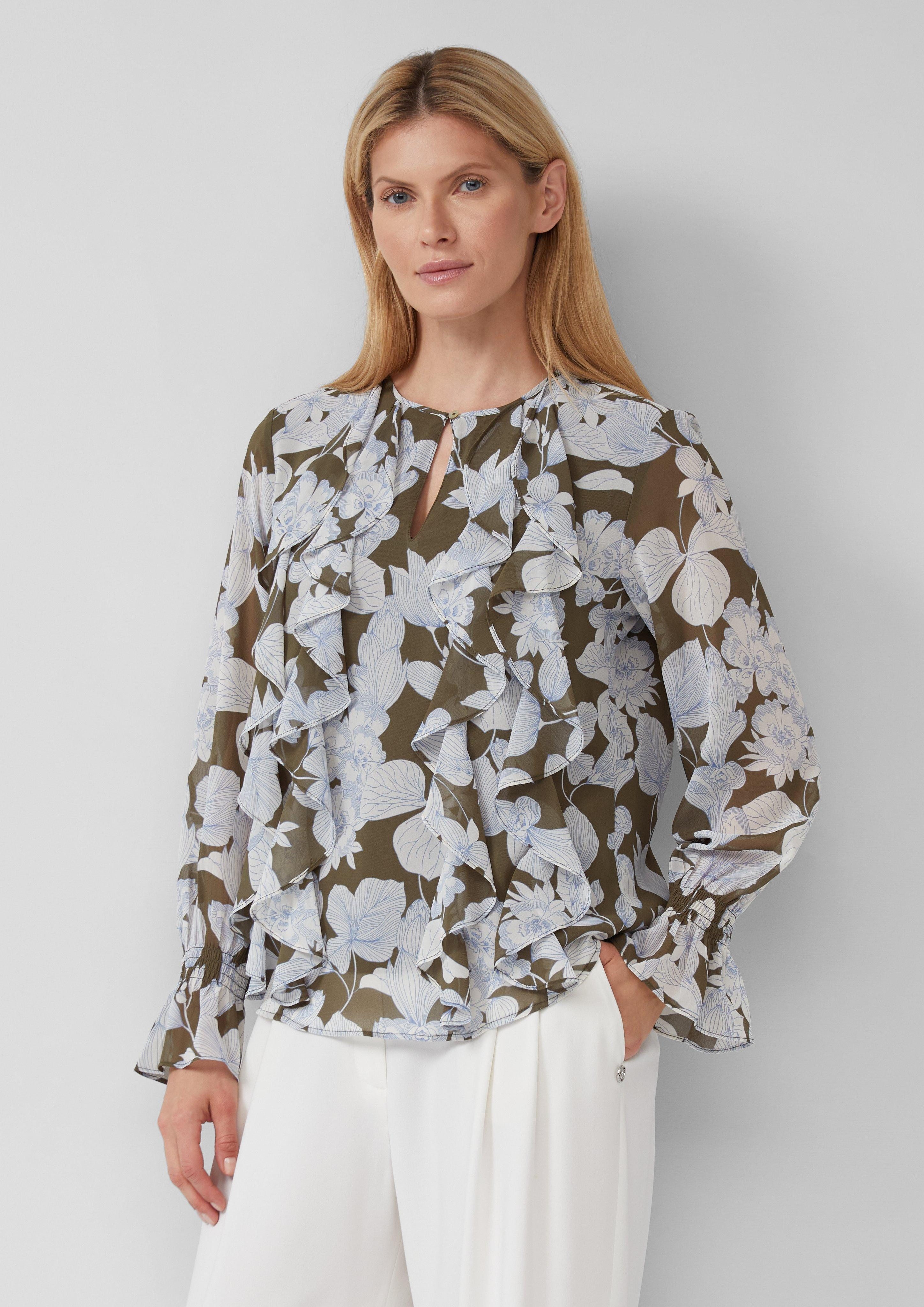 s.Oliver BLACK LABEL Langarmbluse Chiffonbluse mit günstig online kaufen