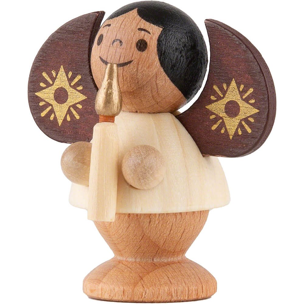 Spielwarenmacher Günther e.K. Dekofigur Sternengel mit Kerze natur (4,5cm) von Spielwarenmacher Günther