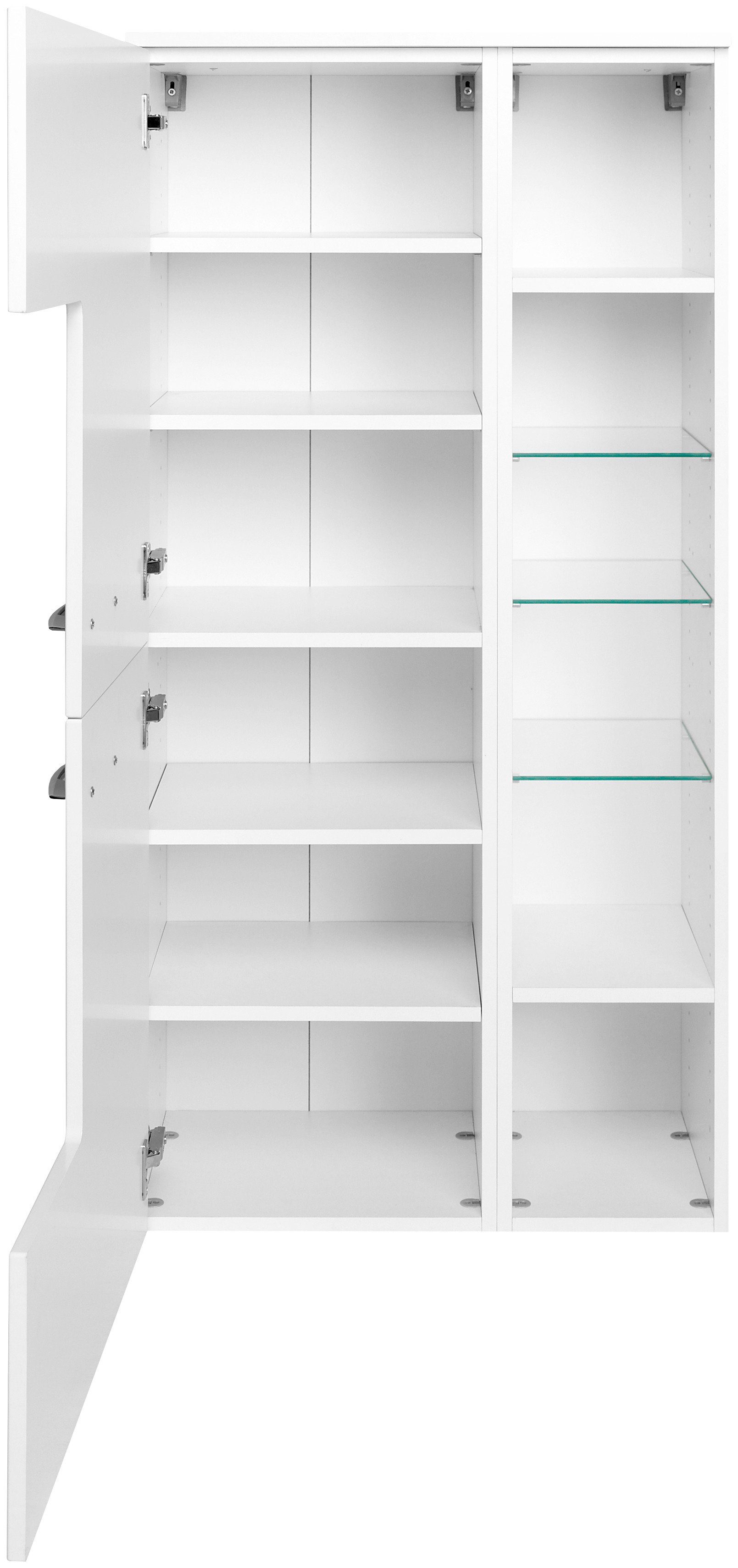 welltime Midischrank Florida Breite 65 cm, mit hochglänzenden Fronten