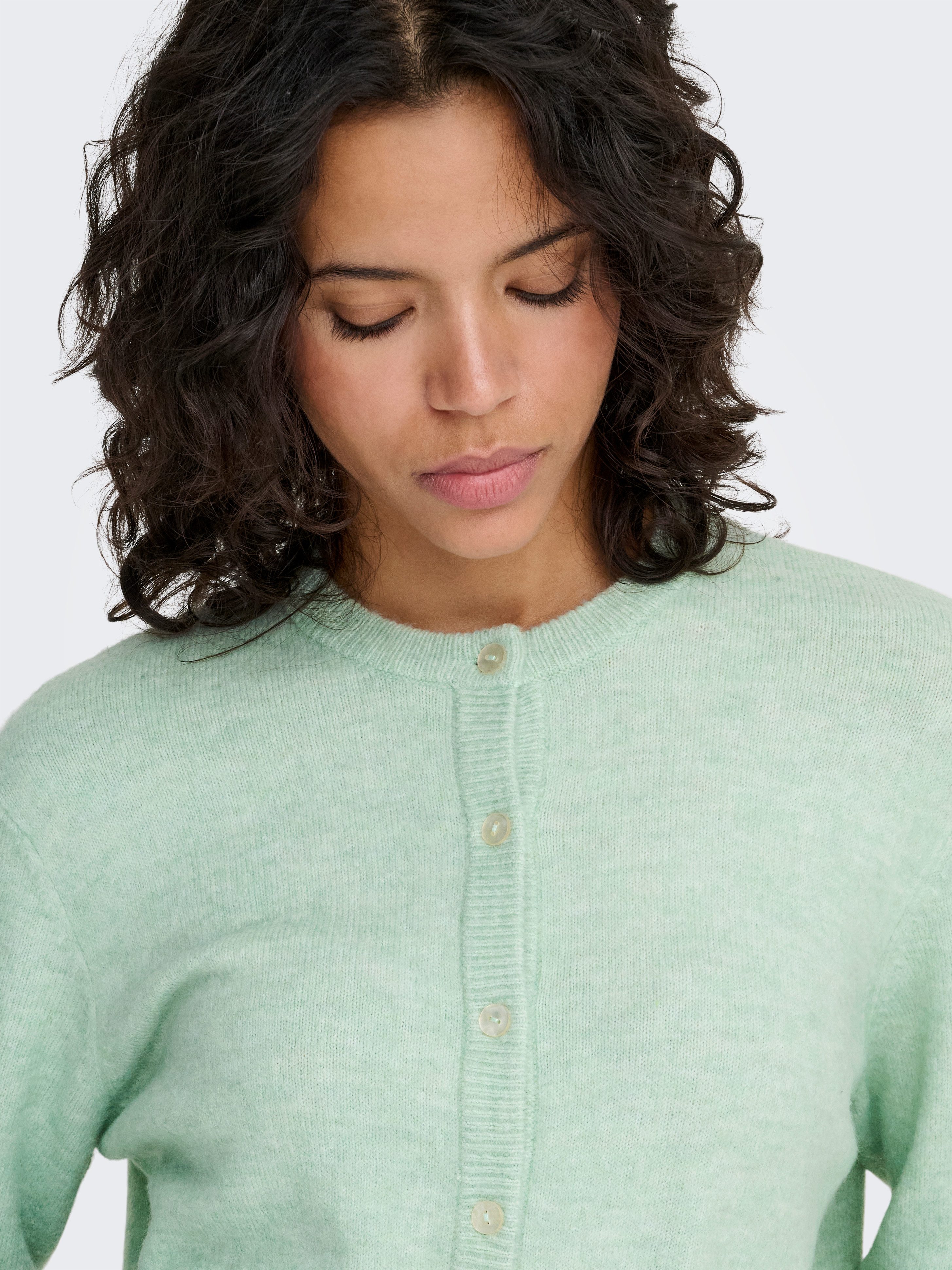 ONLY Strickjacke ONLSIMONI L/S O-NECK CARDIGAN KNT NOOS Materialmix, relaxed fit