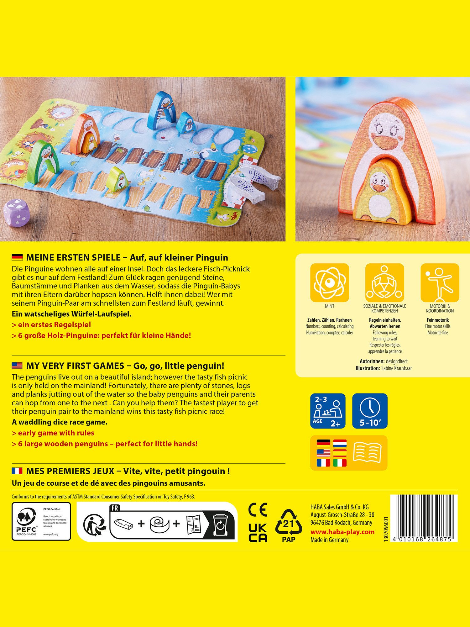 Haba Spiel Meine ersten Spiele – Auf, auf kleiner Pinguin, unisex neutral