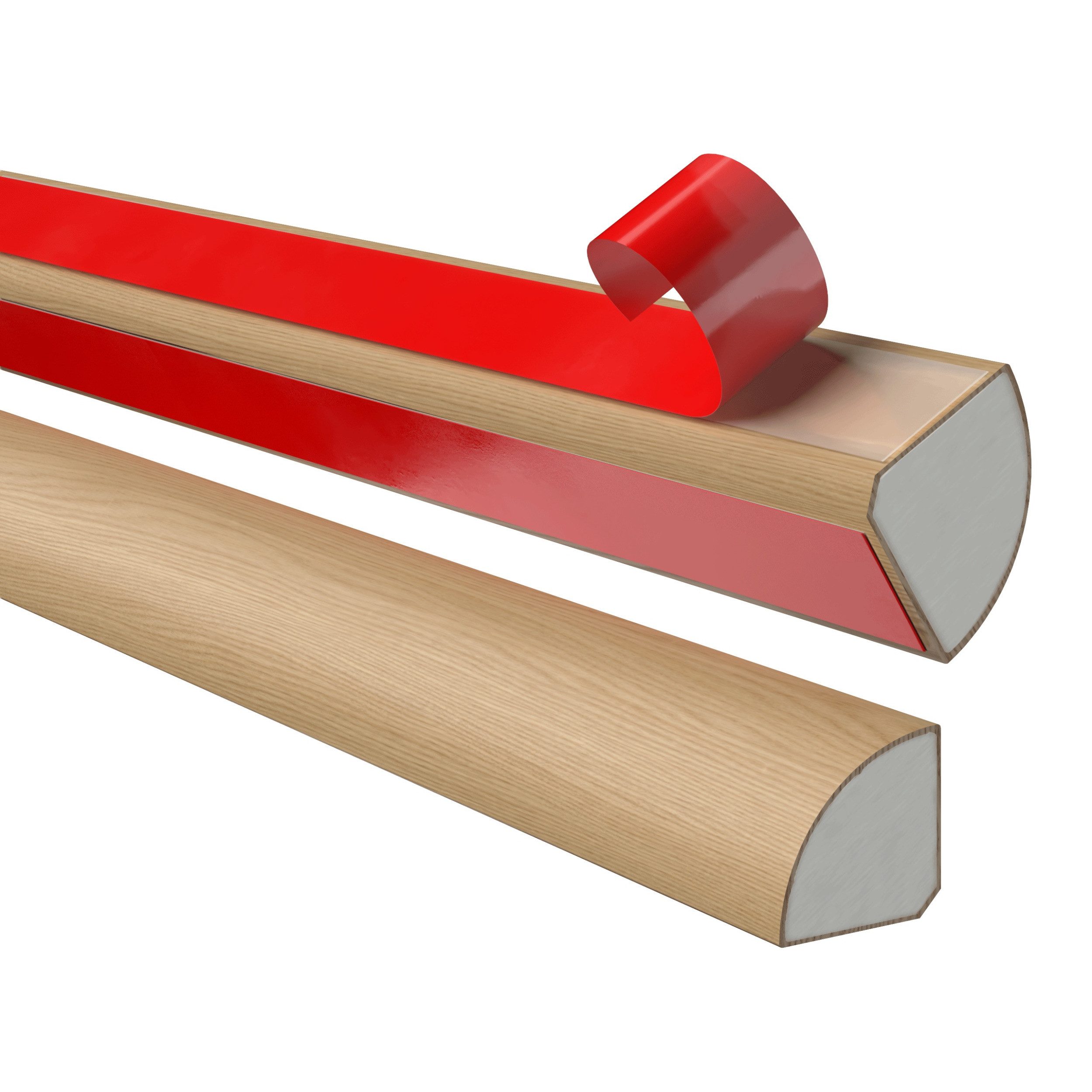 Quest Zierleiste Viertelstab selbstklebend 10 mm, flexibel, 3-m-Rolle, Selbstklebend, Kunststoff (PVC), 1-St., selbstklebend, flexibel, 10 mm, 3-m-Rolle