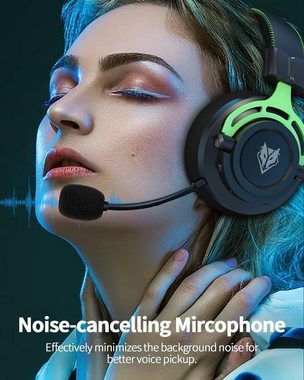 NUBWO G03 Wireless fur PS5, PS4, PC, Laptop, Computer Gaming-Headset (Langanhaltende Batterie mit 52 Stunden Spielzeit., Bluetooth Wireless mit Noise Canceling Mic, Surround Sound, Over Ear)