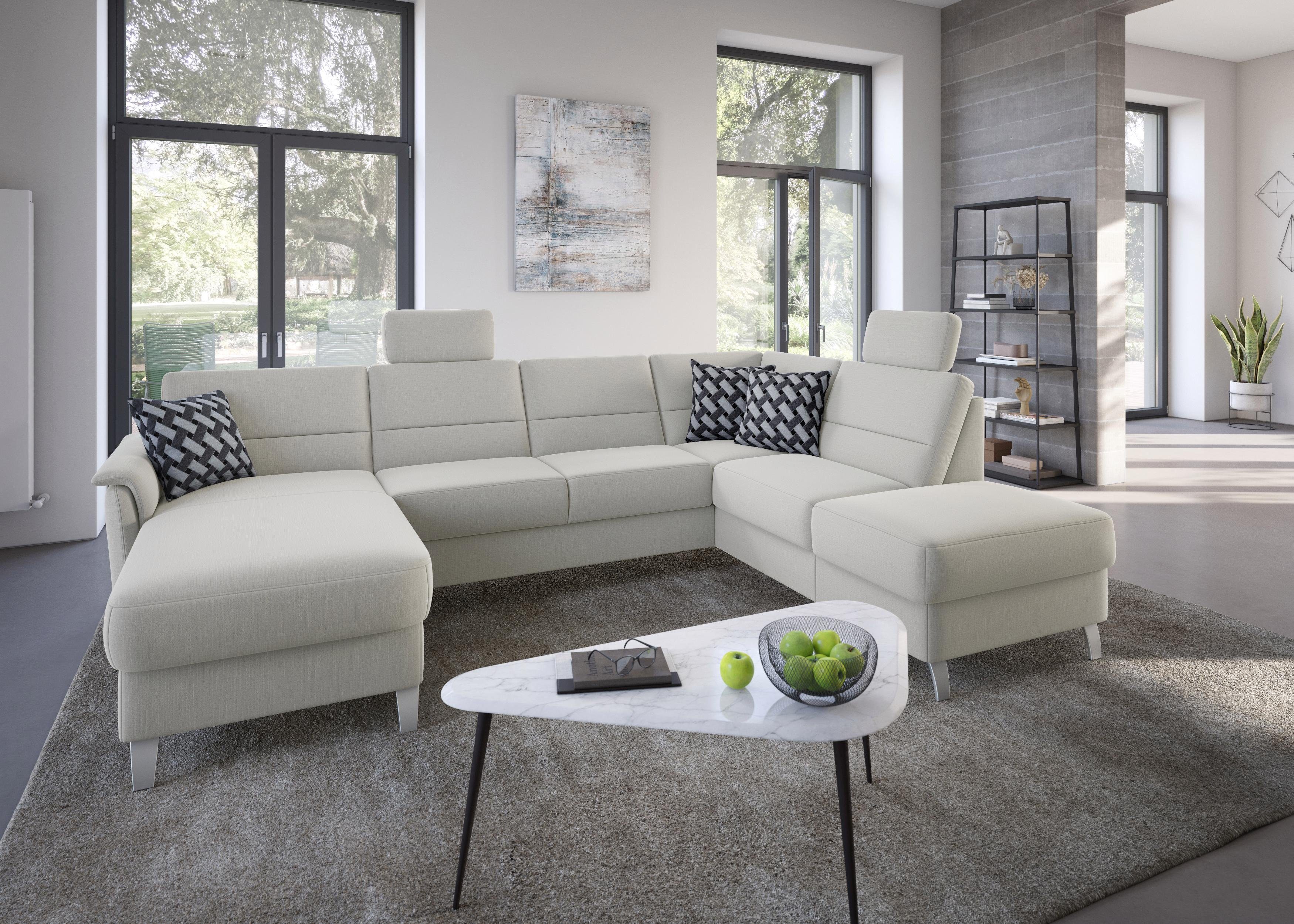 sit&more Wohnlandschaft Palmera U-Form, B: 308 cm, optional Schlaffunktion & Bettkasten, Federkern