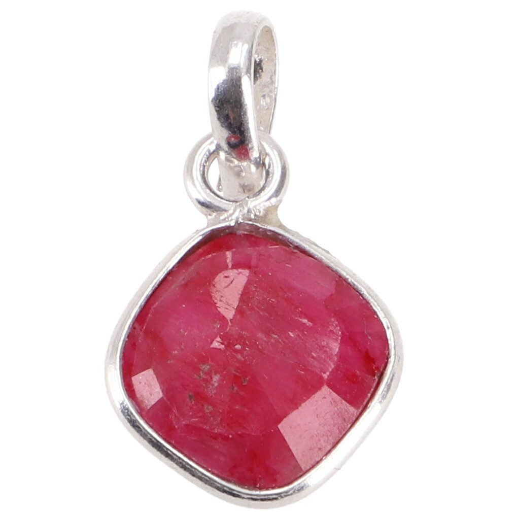 Guru-Shop Kettenanhänger Zierlicher Silber Anhänger mit geschliffenem..