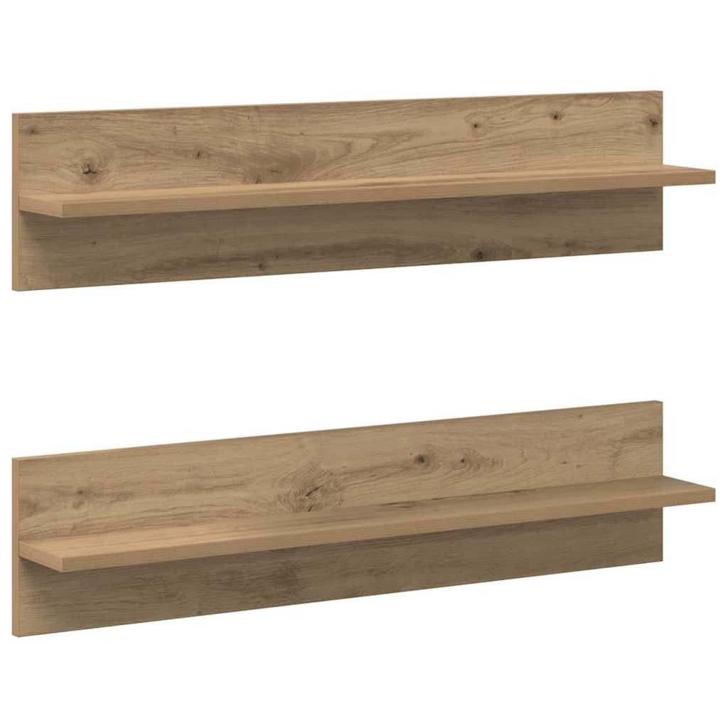 vidaXL Regal Wandregal 2 pcs Artisan-Eiche 80 x 11,5 x 18 cm Holzwerkstoff, günstig online kaufen