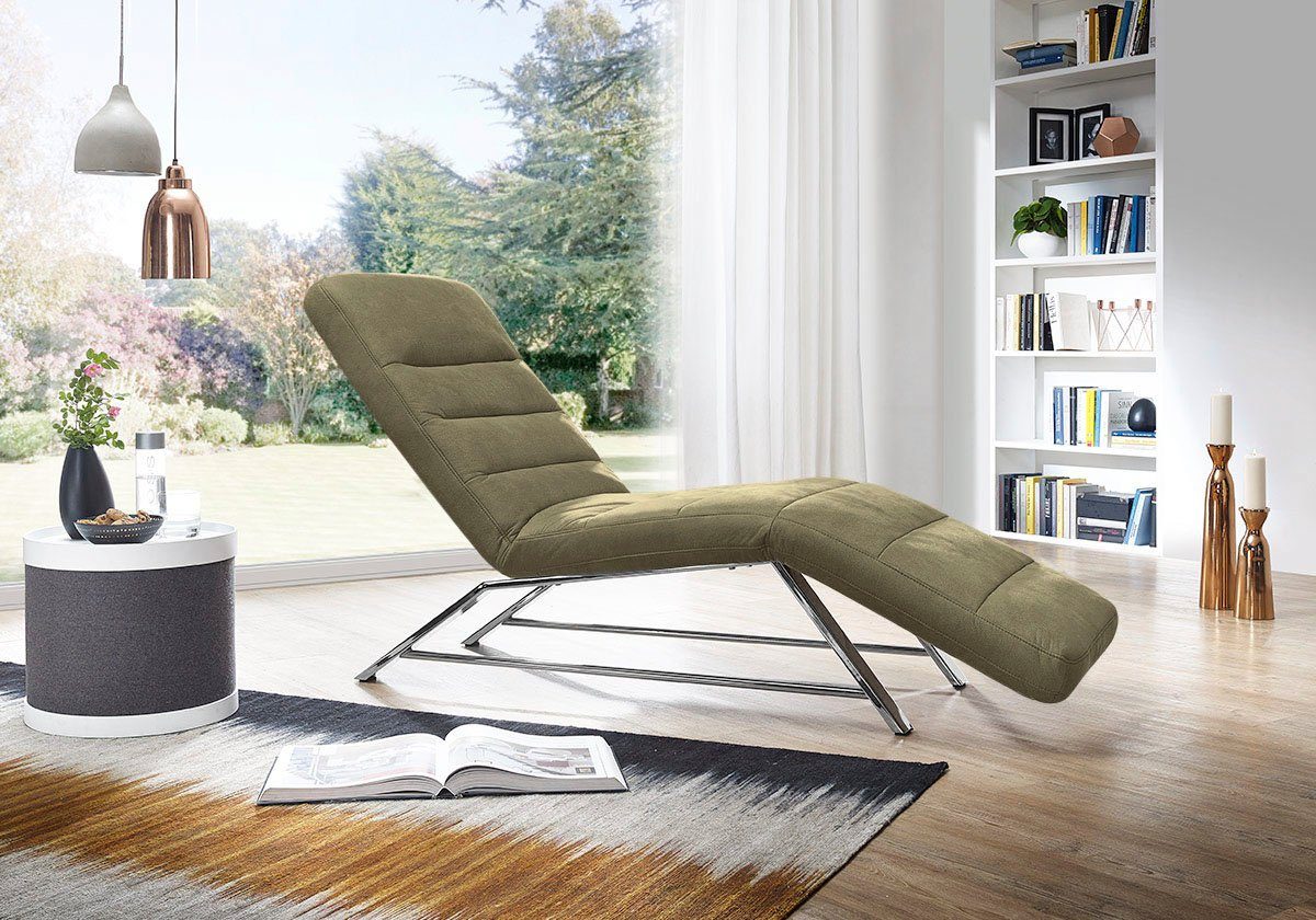 W.SCHILLIG Relaxliege daily dreams bequem und elegant, B/T 75/170cm, Funktionsliege wahlweise mit Motor, Gestell Chrom, Breite 75 cm