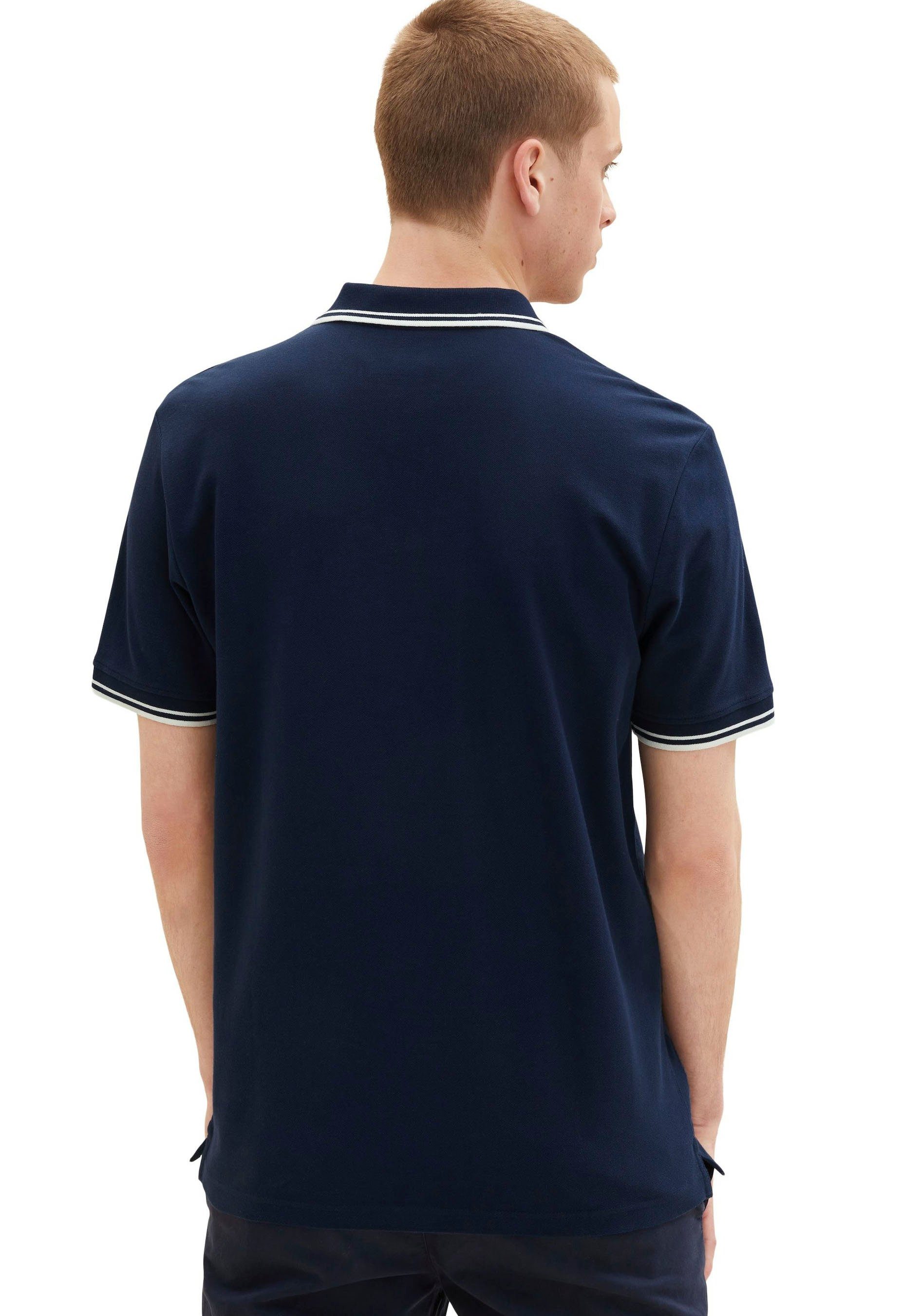 Poloshirt Denim TOM TAILOR dunkelblau