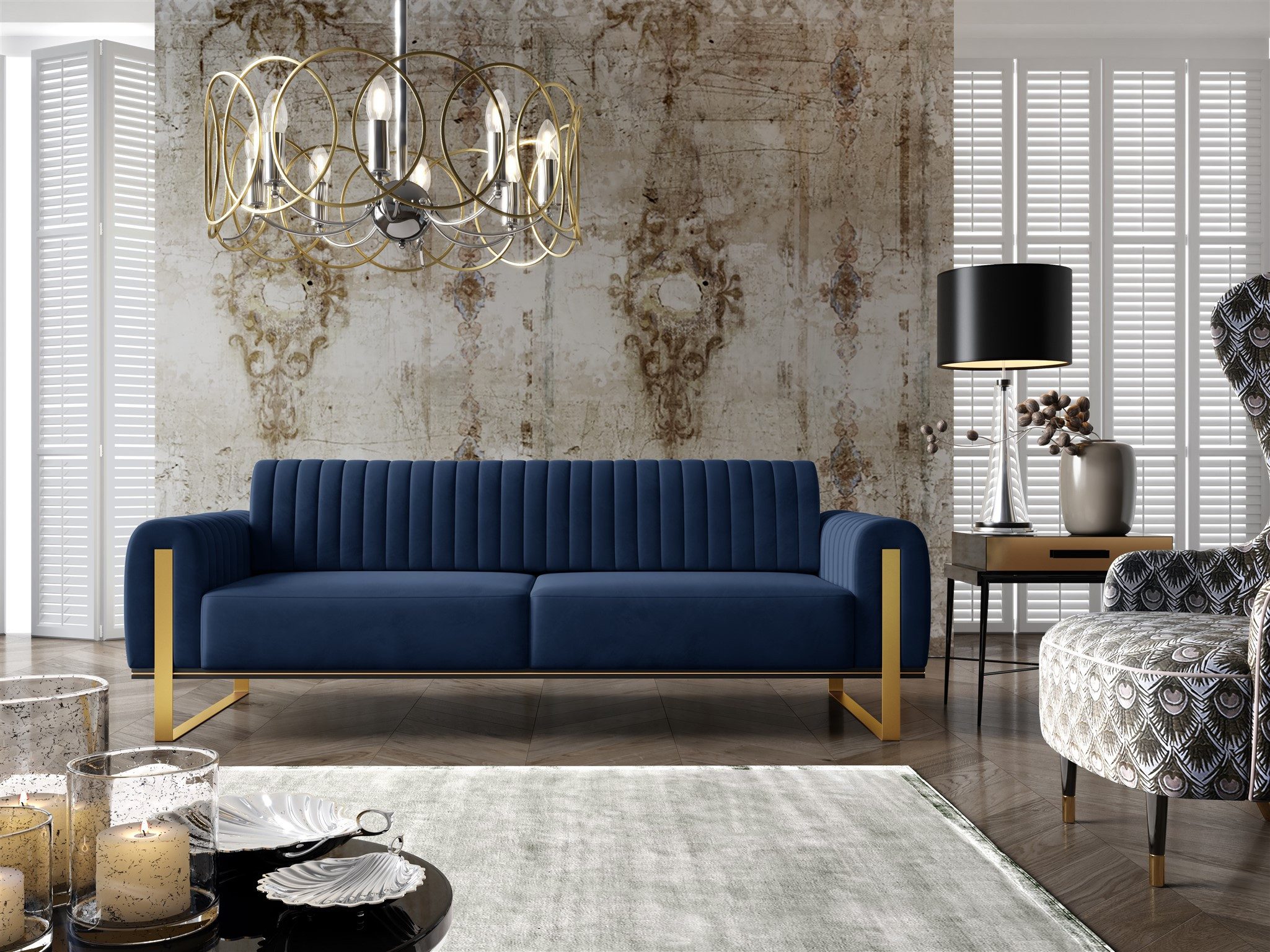 Fun Möbel 3-Sitzer Sofa Designersofa VALERIE günstig online kaufen