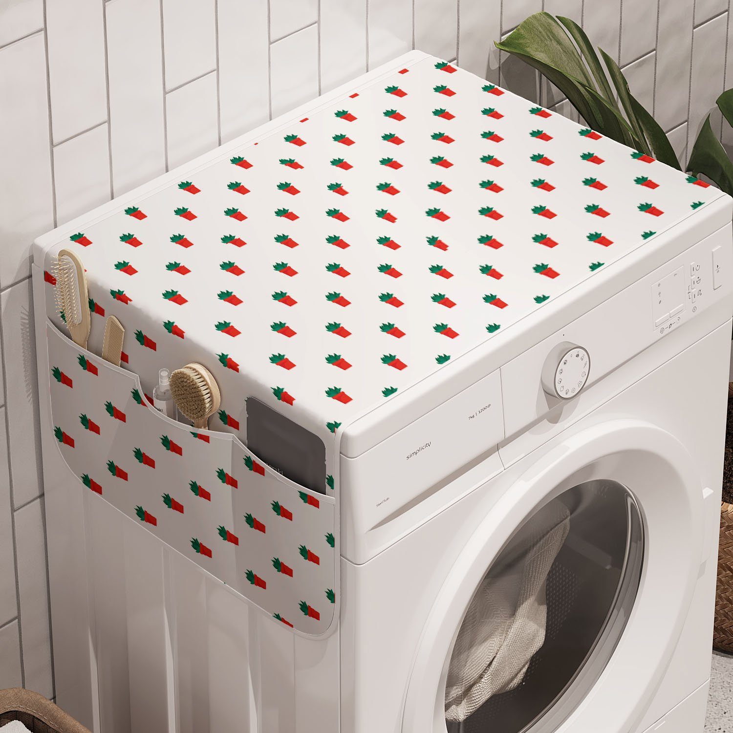 Anti-Rutsch-Stoffabdeckung Waschmaschine für einem Muster Trockner, Abakuhaus Kaktus Plantage und Badorganizer Topf in