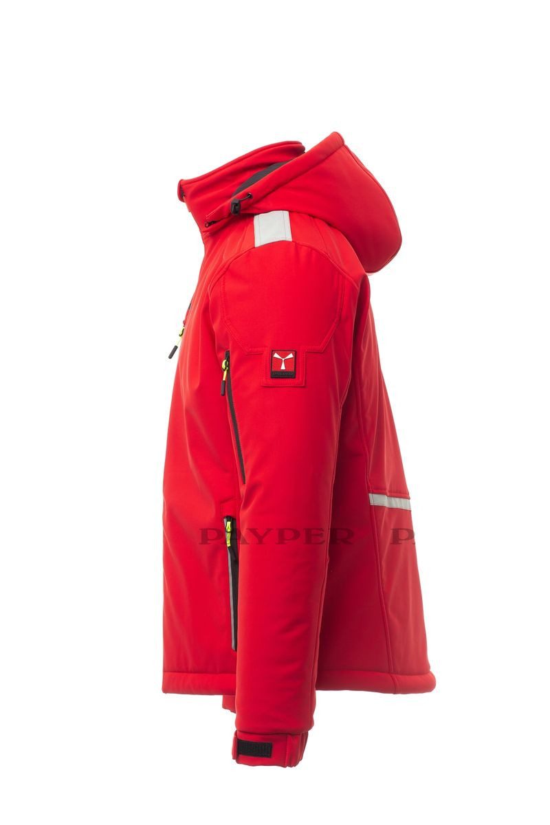 PAYPER Softshelljacke PAYPER Herren Softshell Jacke mit Kapuze STREAM PAD abnehmbarer Kapuze