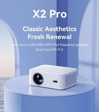 WANBO X2 Pro LCD-Beamer (2000: 1, Dual-Band Wifi 6, Bluetooth 5.0, Android 9.0)