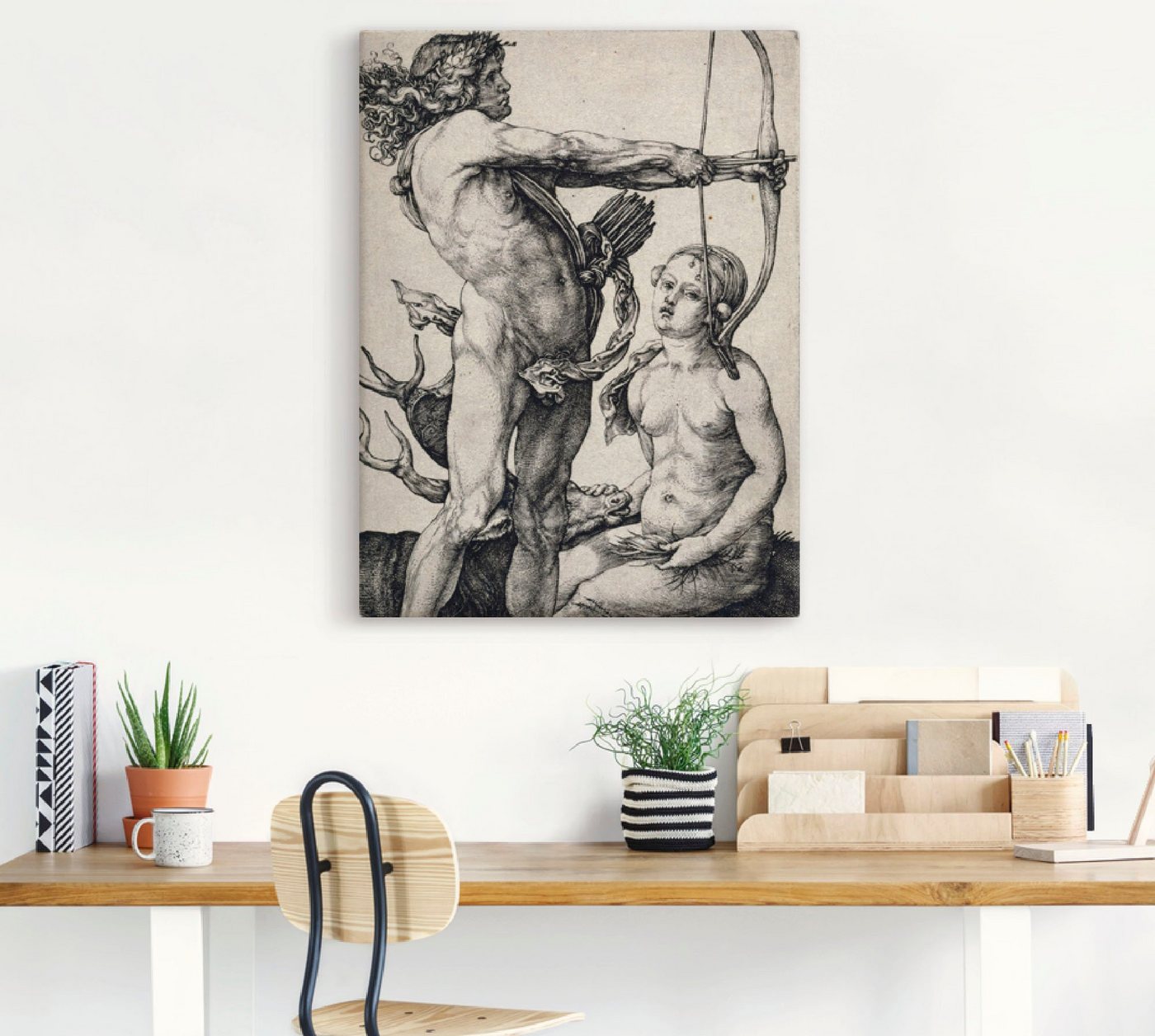 Artland Wandbild »Apollo und Diana. Um 1503/04«, Paar (1 Stück), in vielen Größen & Produktarten -Leinwandbild, Poster, Wandaufkleber / Wandtattoo auch für Badezimmer geeignet-kaufen