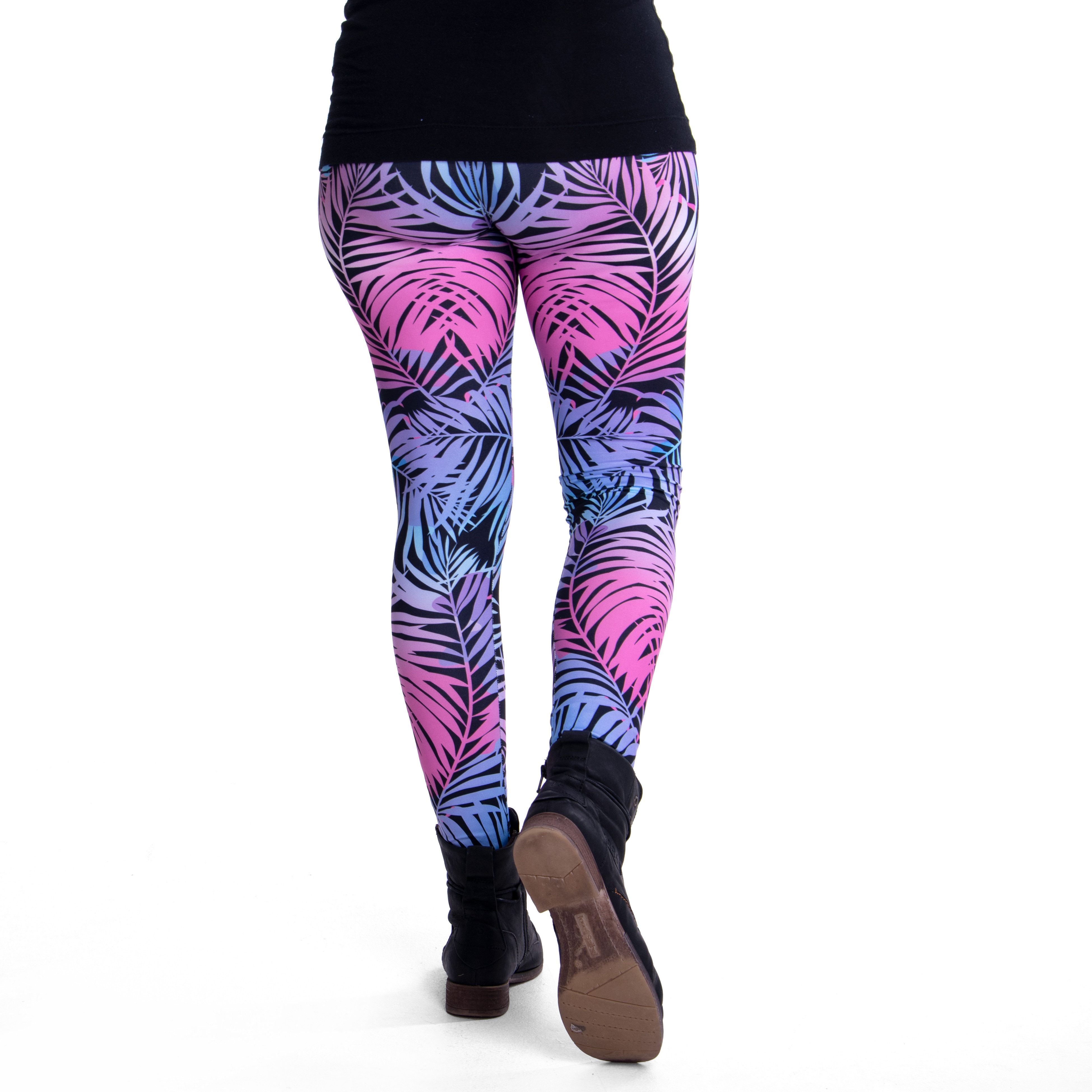 cosey Leggings Blumen-Leggings (Einheitsgröße) - Design Palmen Blätter (auf günstig online kaufen