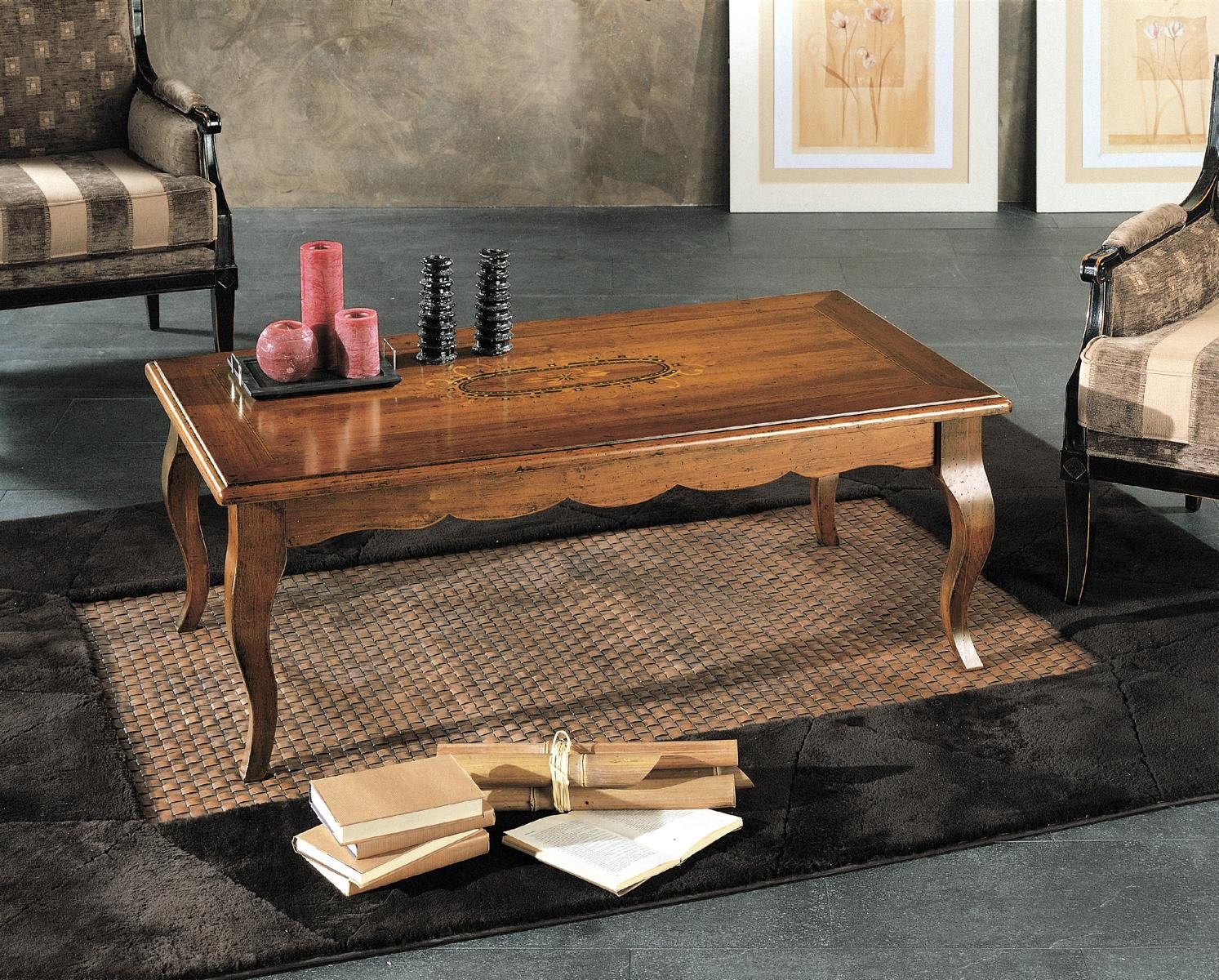 JVmoebel Couchtisch Barock Couchtisch aus Massivholz - Klassisches Design, Made in Europa