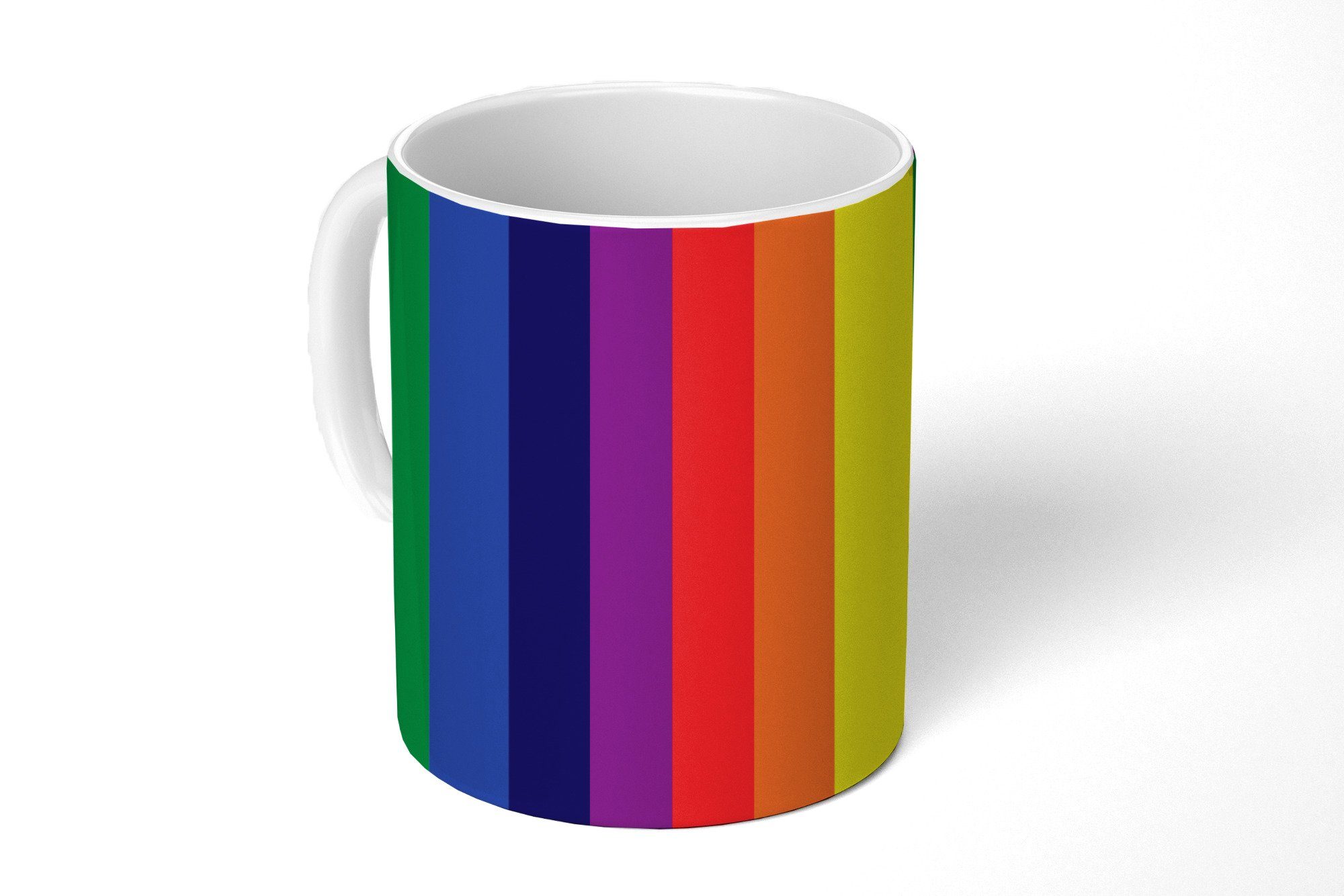 MuchoWow Tasse Regenbogen - Muster - Stolz, 1-tlg., Keramik, Kaffeetassen, Teetasse, Becher, Kaffeebecher, Geschenk