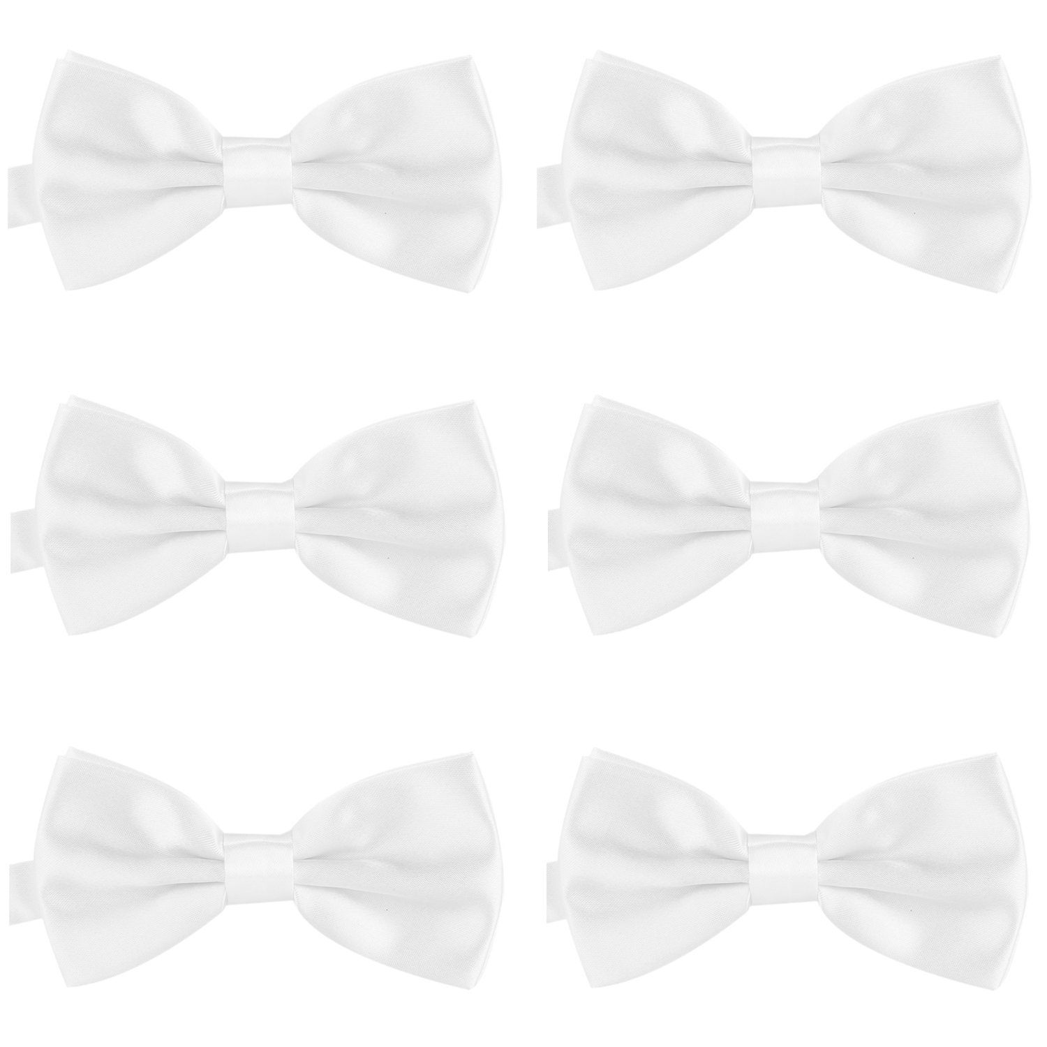 DonDon Fliege Schleifen 12 x 6 cm Junggesellenabschied (Packung, 6-St) bereits gebunden, verstellbar, Seidenlook, 6er-Set