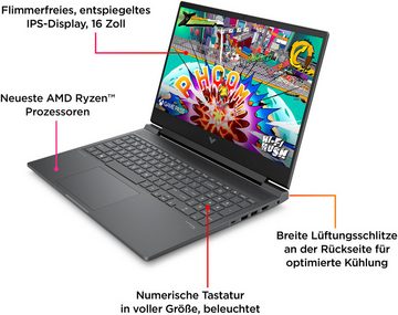 HP 16-s0278ng Gaming-Notebook (40,89 cm/16,1 Zoll, AMD Ryzen 7 7840HS, GeForce RTX 4070, 1000 GB SSD)
