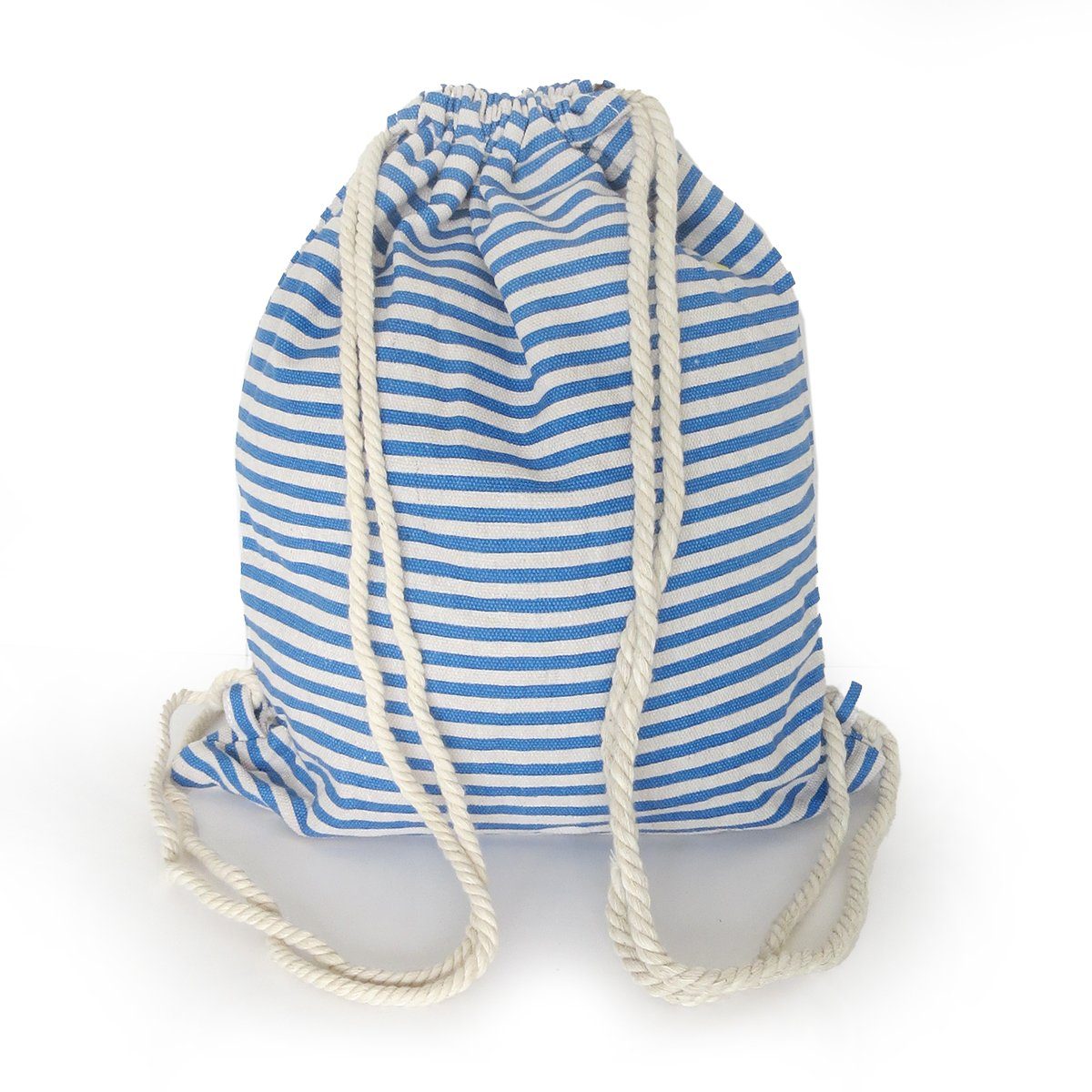 Sonia Originelli City-Turnbeutel Rucksack blau Beach "Borkum" Umhängetasche Maritim Strand