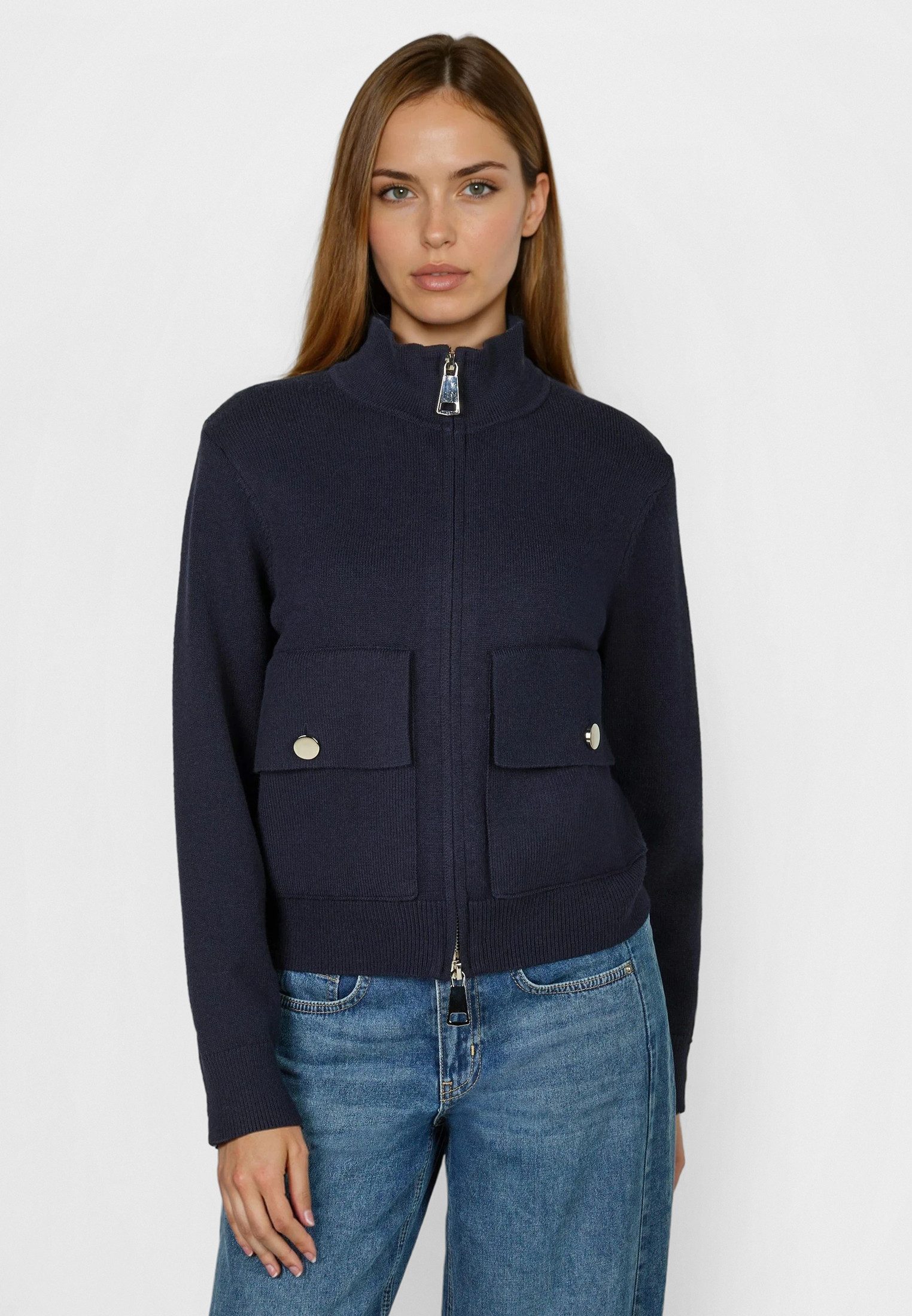 MARC AUREL Strickjacke im Bomber-Stil