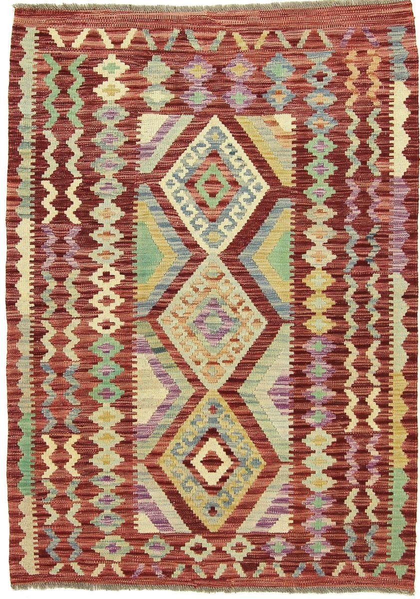 Orientteppich Kelim Afghan Heritage 105x142 Handgewebter Moderner Orientteppich, Nain Trading, rechteckig, Höhe: 3 mm