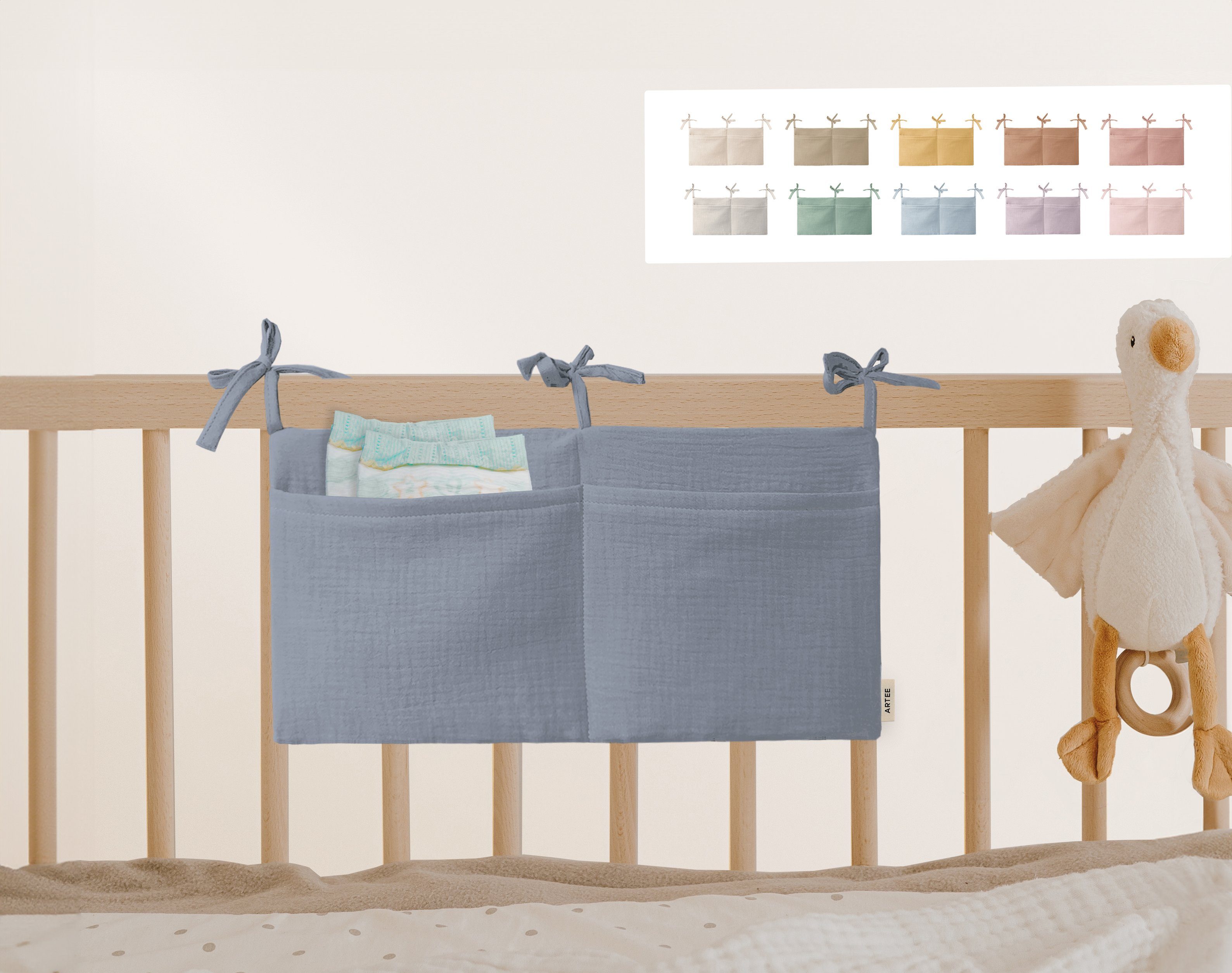 Artee Bettnestchen Babybett Organizer Taschen Aufbewahrung günstig online kaufen