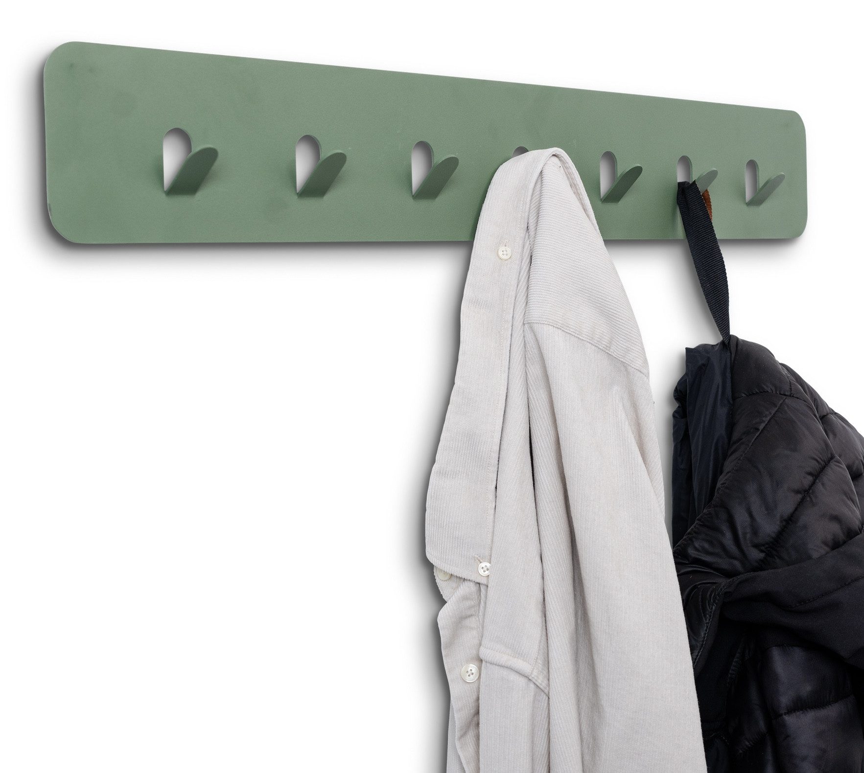 freiraum Garderobenleiste Tilly, in grün, Metall - 70x10x3cm (BxHxT)