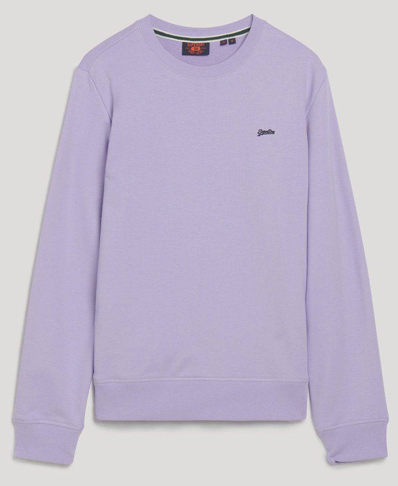 Superdry Sweater ESSENTIAL LOGO CREW SWEAT UB Light Lavender Purple