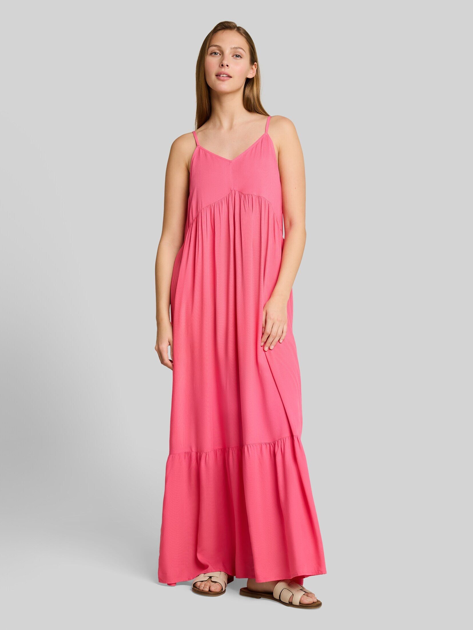 TOM TAILOR Denim Maxikleid Kleider & Jumpsuits Maxi-Kleid mit Volants
