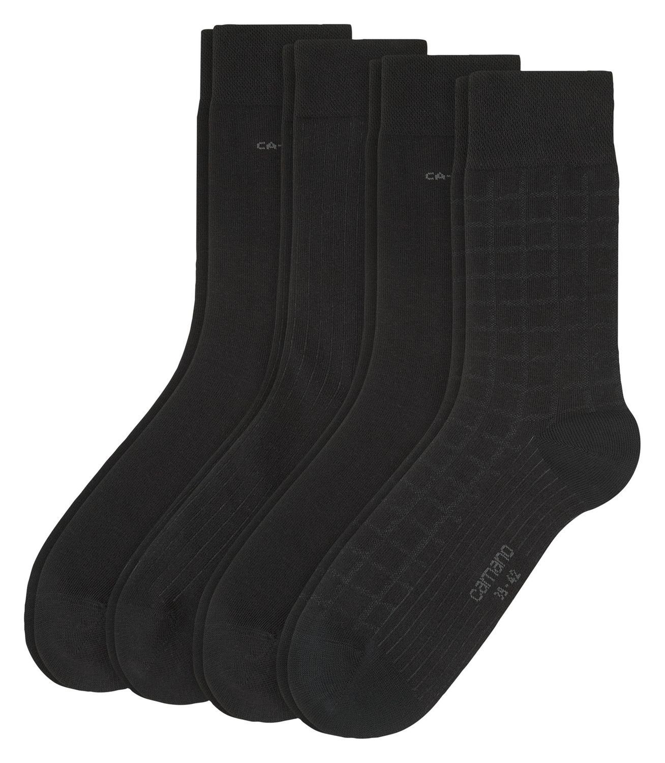 Camano Socken Classic (4-Paar) Herren mit / 4 Softbund, Paar Socken Strümpfe Business